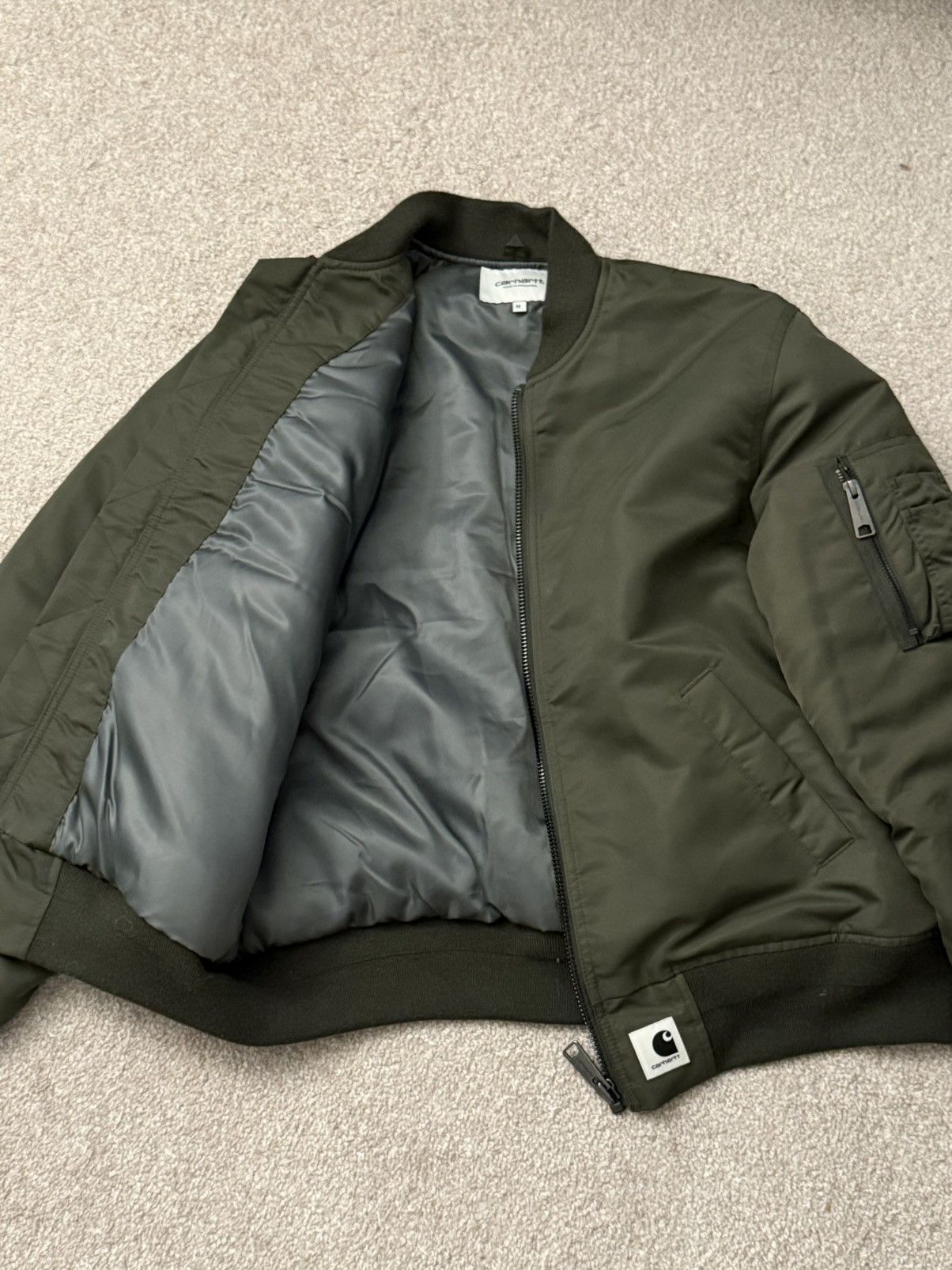Carhartt Wip Carhartt Wip Khaki Olten Bomber Jacket Size US M / EU 48-50 / 2 - 4 Thumbnail
