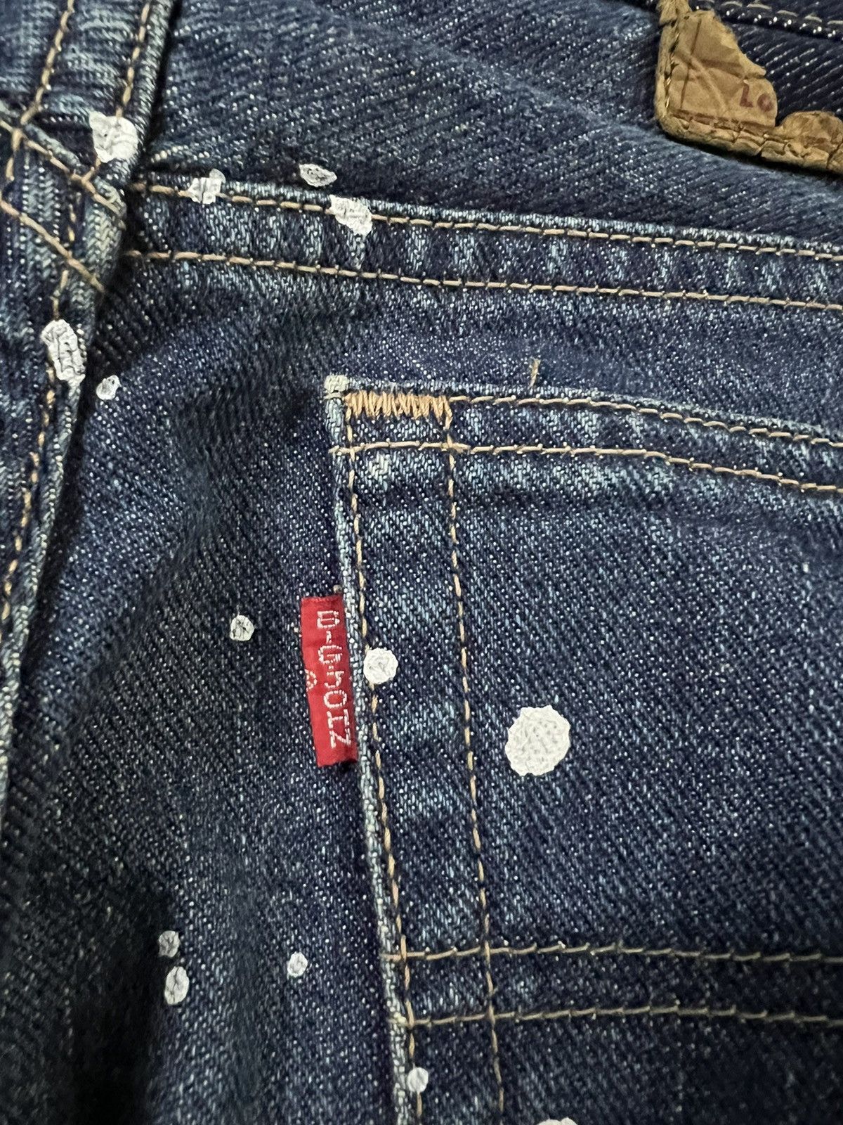 Big John × If Six Was Nine × Japanese Brand 💥RARE💥VINTAGE BIG JOHN SPLATTER / PAINTER JEANS JAPAN Size US 28 / EU 44 - 9 Thumbnail