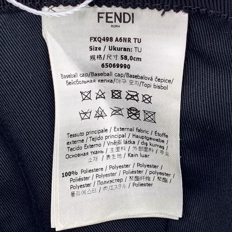 Fendi Fendi Brown Logo Pattern Baseball Cap Size ONE SIZE - 8 Thumbnail