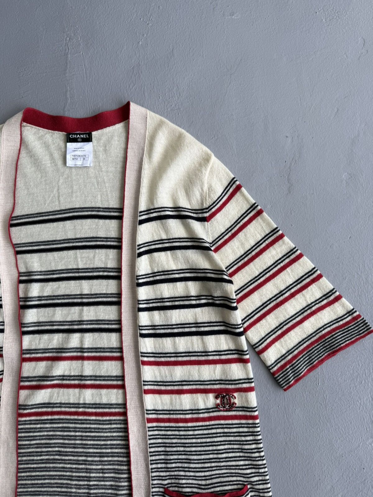 Chanel Chanel - Stripes Long Cardigan Size XS / US 0-2 / IT 36-38 - 2 Thumbnail