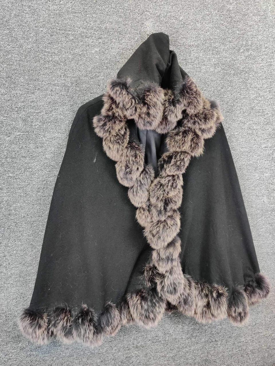 Balmain Nice❗Vintage Balmain Paris Faux Fur Poncho Jacket Size US L / EU 52-54 / 3 - 6 Thumbnail