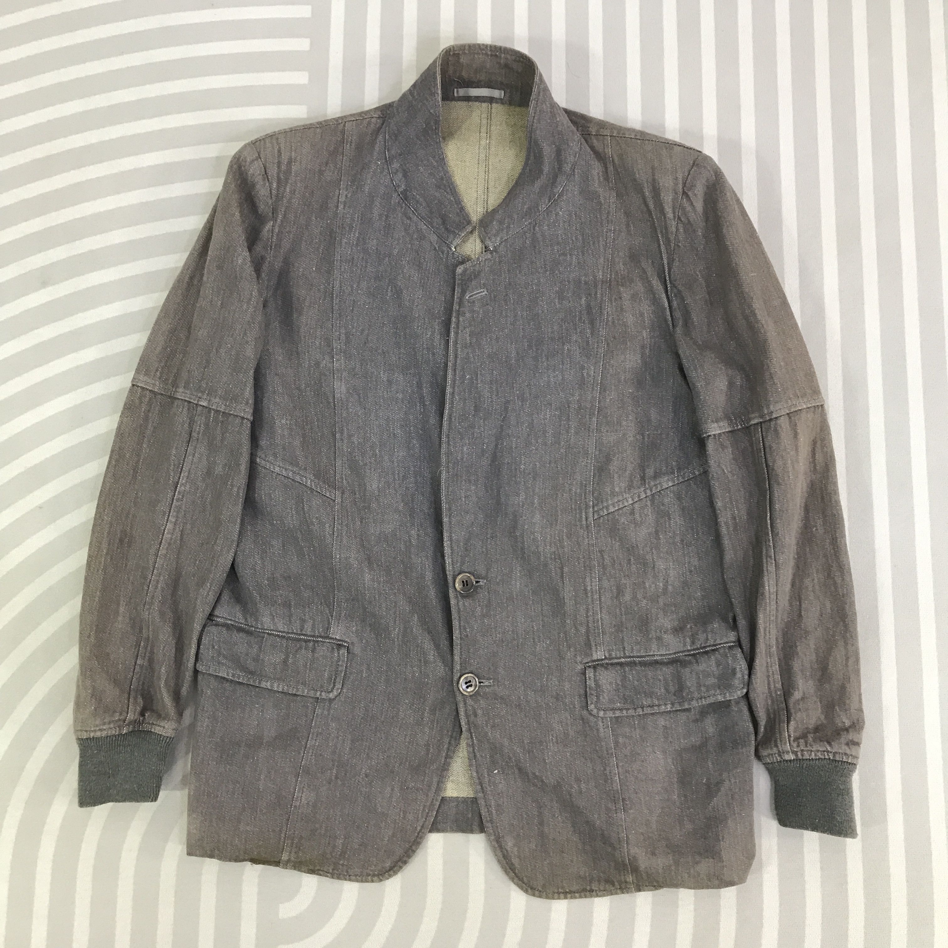 Comme des Garcons Homme Vintage Comme Des Garcons Homme Faded Jacket K115B1 Size US S / EU 44-46 / 1 - 1 Thumbnail