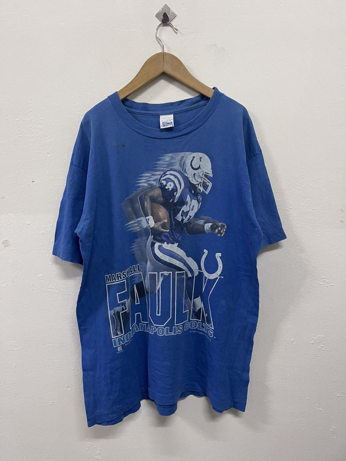 NFL × Salem Sportswear × Vintage 90s Marshall Faulk NFL player shirt Size US L / EU 52-54 / 3 - 1 Thumbnail