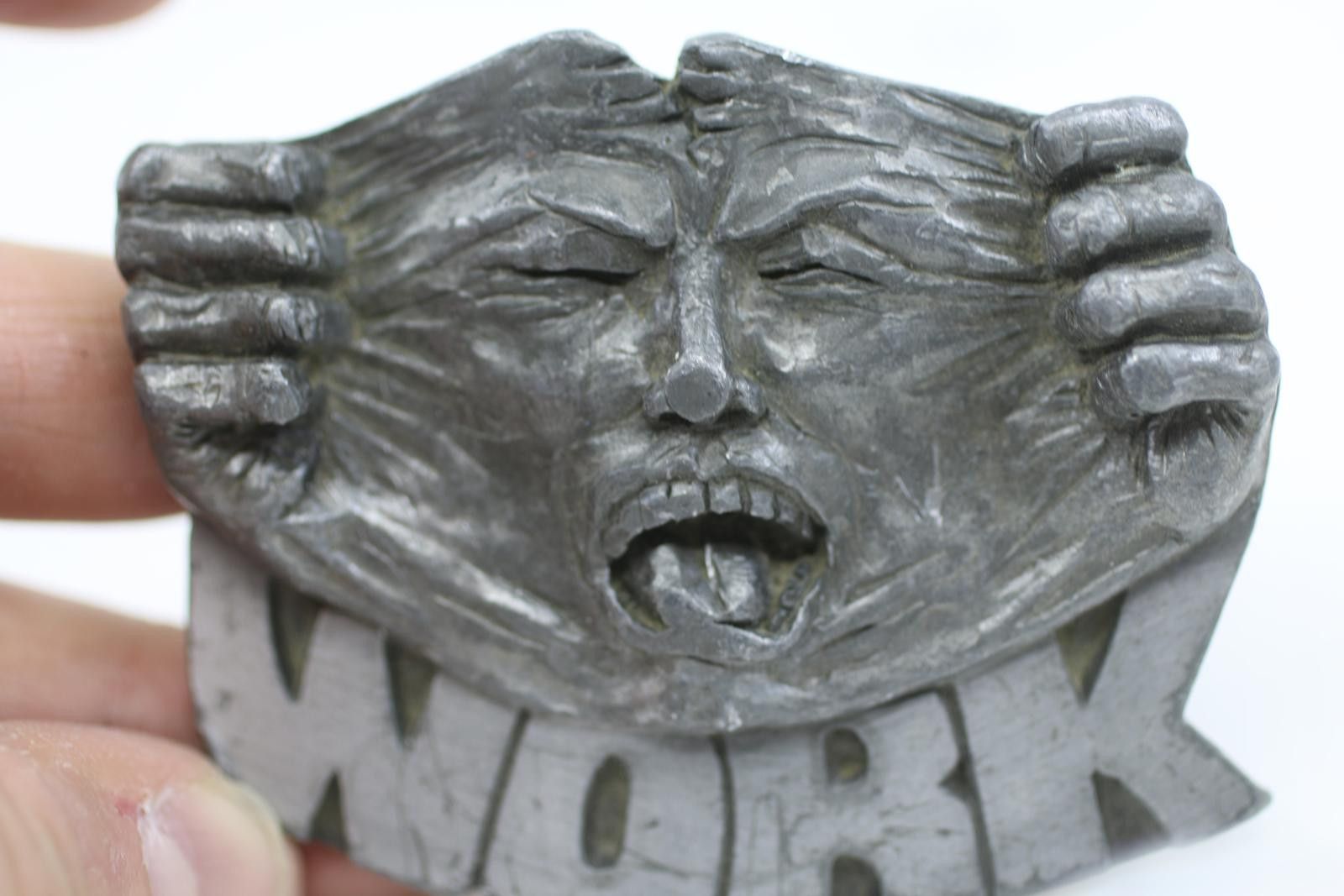 Bergamo New York Motley Crue Vintage Belt Buckle – 1994 Bergamot Metal Rock Size ONE SIZE - 2 Thumbnail