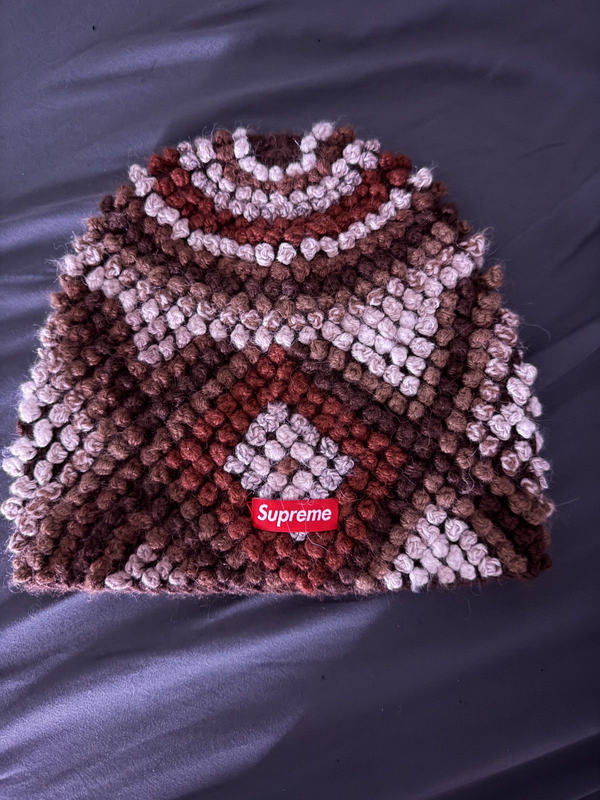 Supreme Textured Knit Supreme Beanie Size ONE SIZE - 1 Thumbnail