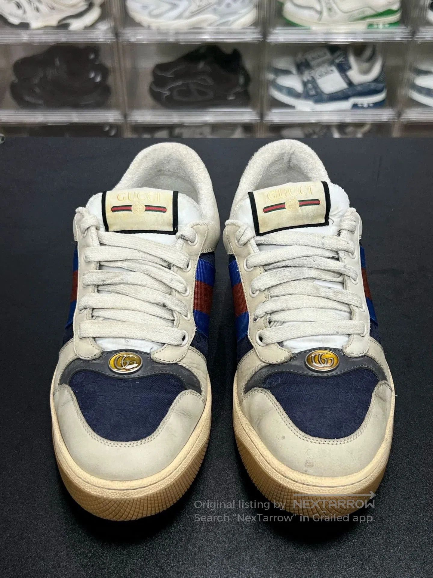 Gucci gucci distressed sneakers gray white blue 38.5. Size US 5.5 / EU 38 - 2 Thumbnail