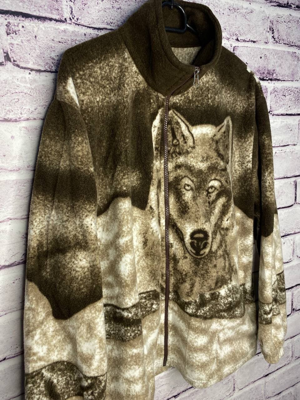 Other MENS Vintage wolves fleece hooded jacket size L Size US L / EU 52-54 / 3 - 2 Thumbnail