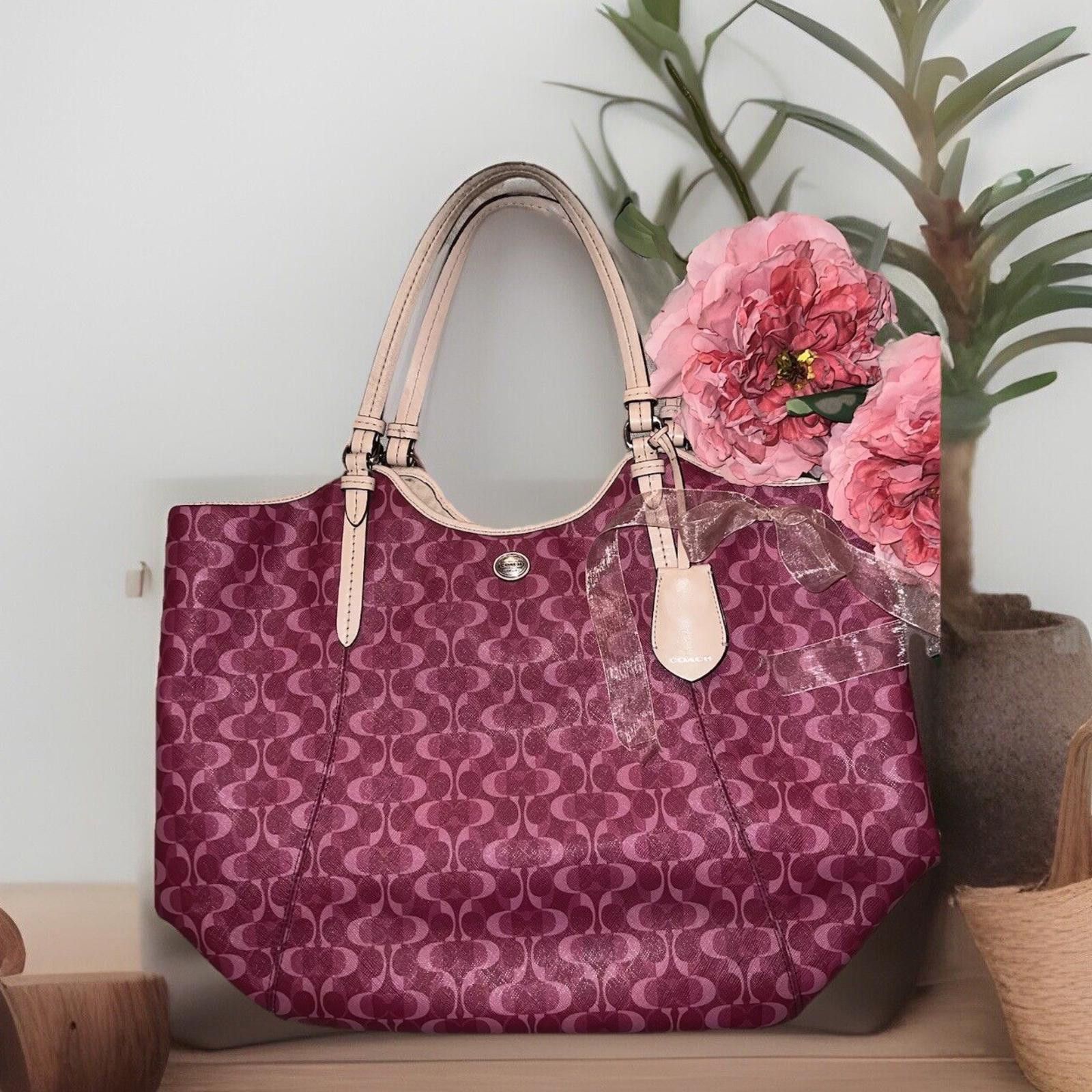 Coach Coach Peyton Dream F25522 Hand Bag Purse Tote Bordeaux Pink Size ONE SIZE - 1 Thumbnail