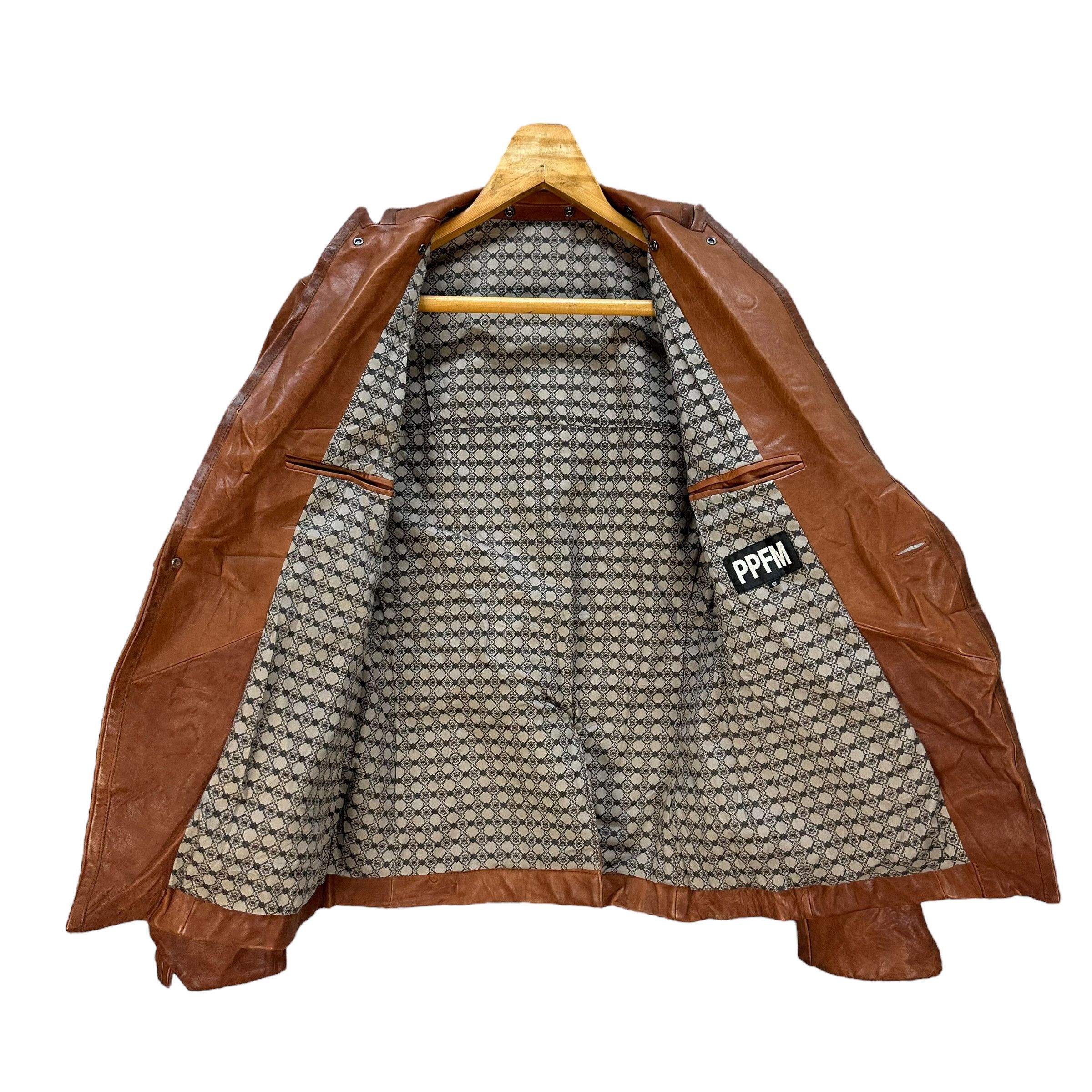PPFM PPFM Cowhide Casual Leather Jacket Blazers #A65-1547 Size US S / EU 44-46 / 1 - 6 Thumbnail