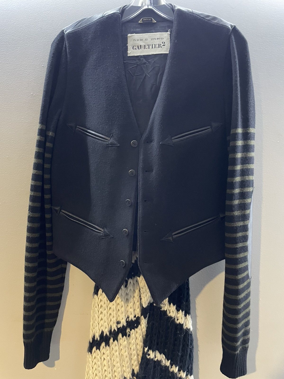 Jean Paul Gaultier Jean Paul Gaultier 2008 Fall Runway Wool Knit Vest Sweater Size US L / EU 52-54 / 3 - 1 Thumbnail