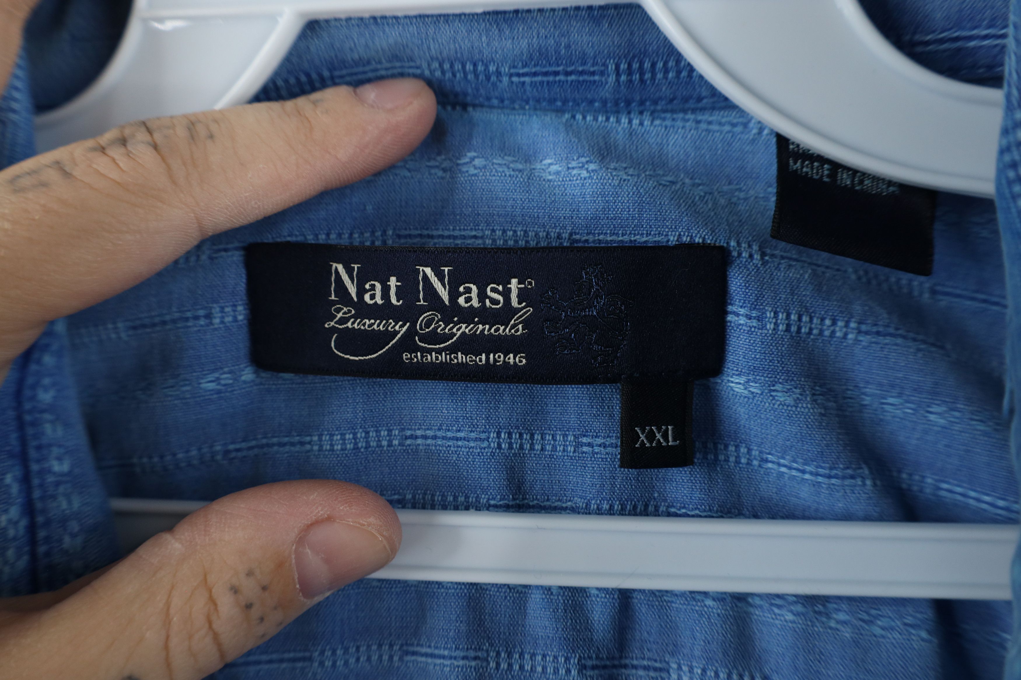 Nat Nast × Vintage Vintage Nat Nast Luxury Originals Striped Button Shirt Size US XXL / EU 58 / 5 - 7 Thumbnail