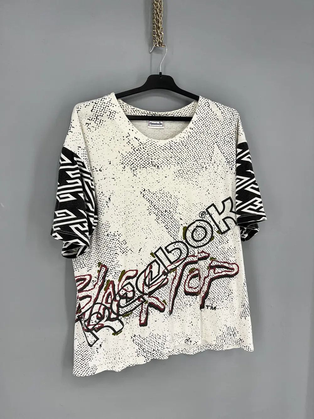 Reebok REEBOK BlackTop Vintage T-Shirt Big Logo Tee Basketball 90s Size US XL / EU 56 / 4 - 2 Thumbnail