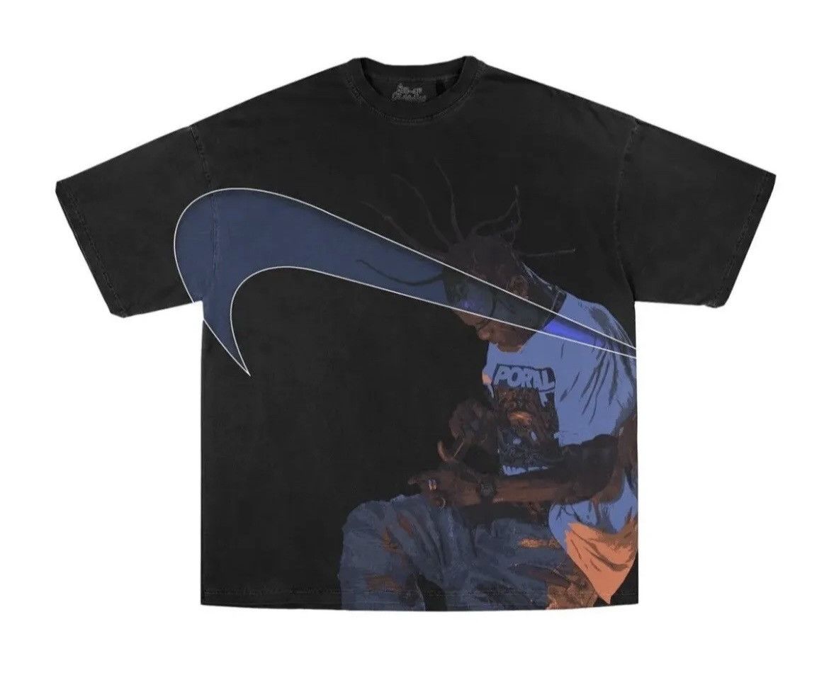 image of Sergio Calabasas Travis Scott Fragment Shirt Size L in Black, Men's