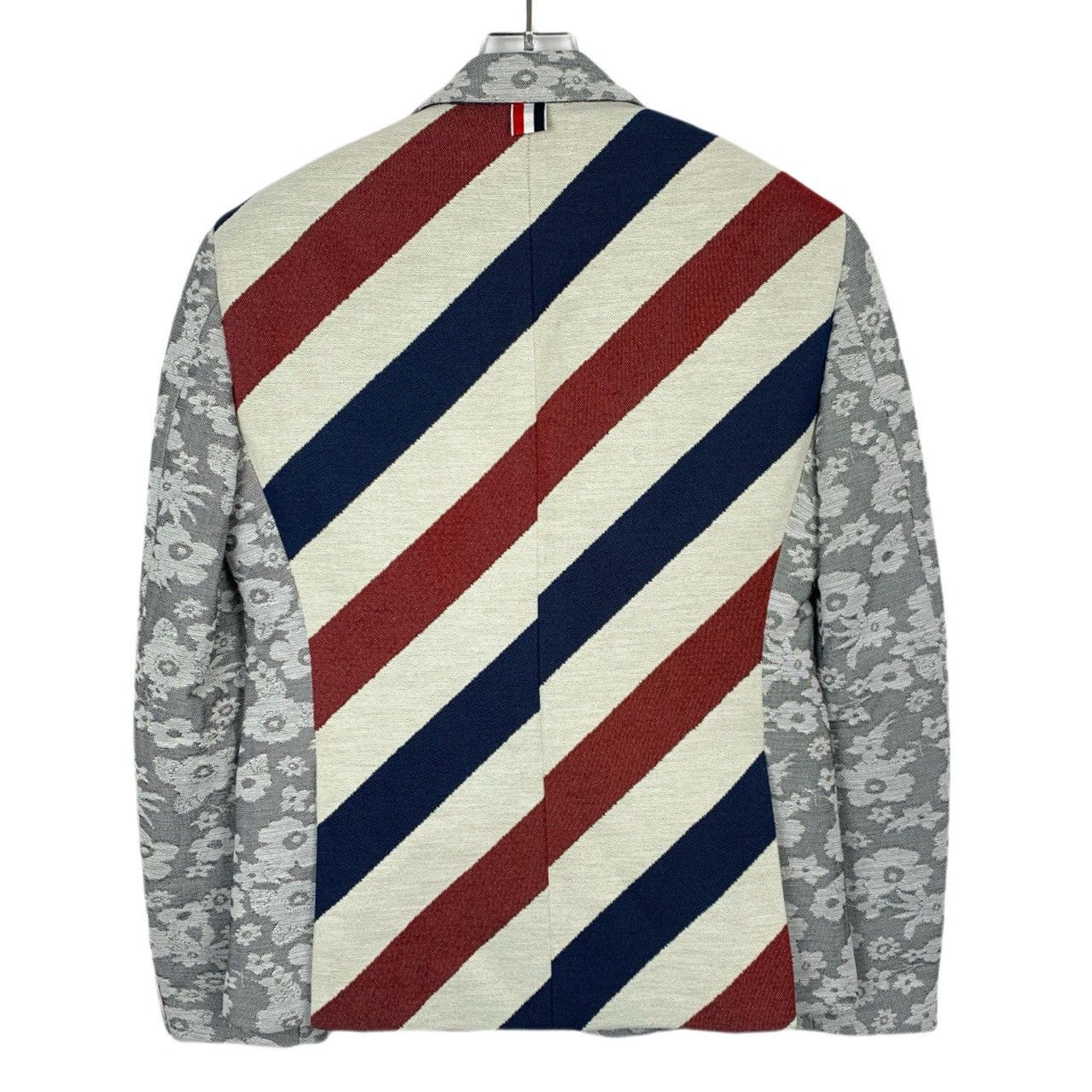 Thom Browne Thom Browne 3-Stripe Grey Floral Lapel Blazer Size US S / EU 44-46 / 1 - 2 Thumbnail
