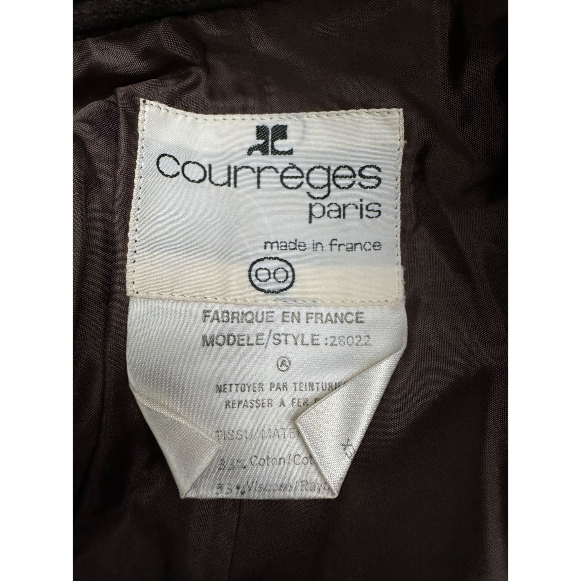 Courreges 1970s Black Corduroy Jacket Size XS / US 0-2 / IT 36-38 - 4 Thumbnail