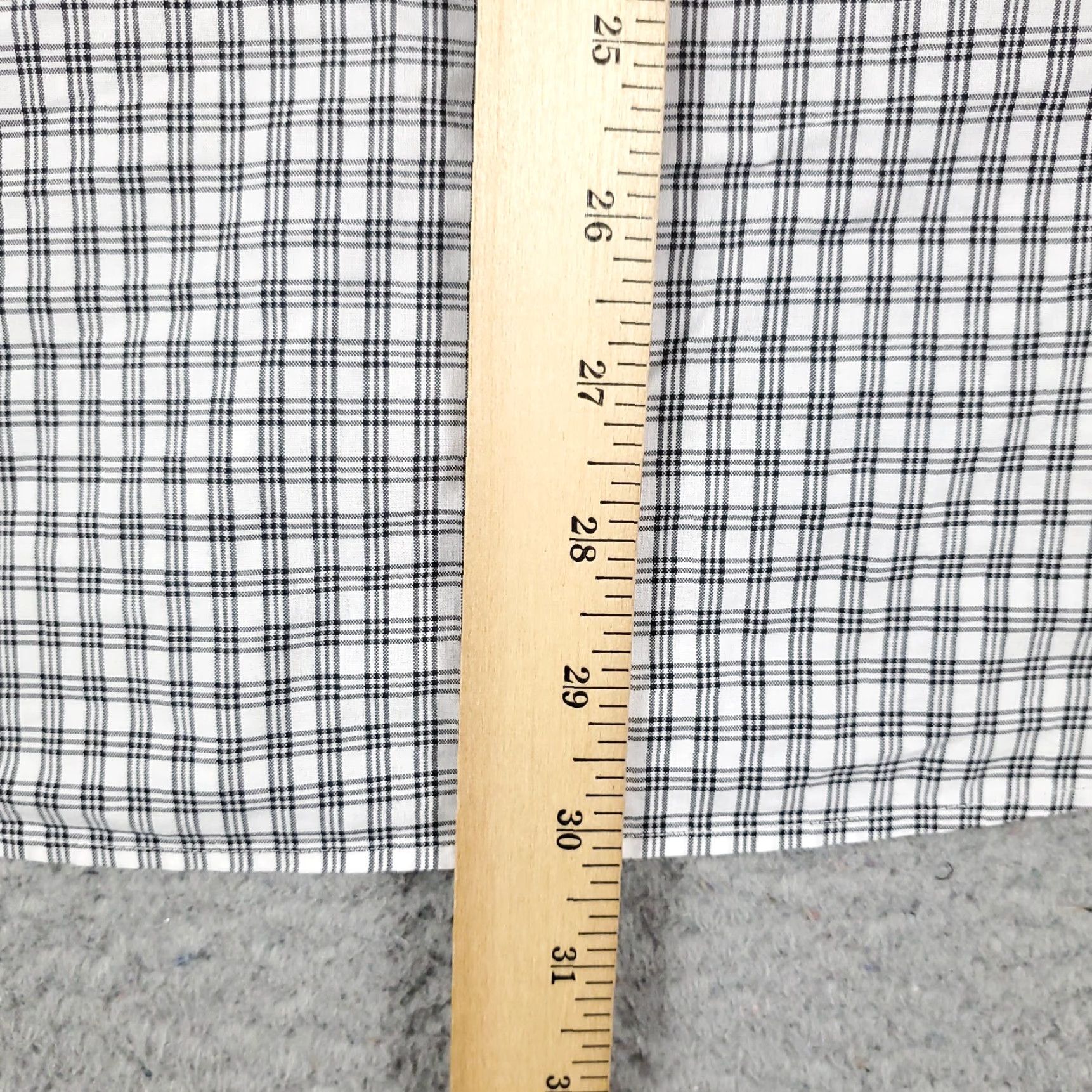 Ralph Lauren Ralph Lauren Shirt Mens 15.5 Gray White Plaid Dress Button Up Long Sleeve Size 42R - 6 Thumbnail