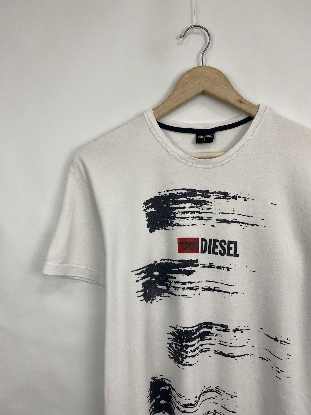 Diesel 🇺🇸 Vintage 90s Diesel Y2K Big logo T-Shirt Retro Rare Hype Size US L / EU 52-54 / 3 - 2 Thumbnail