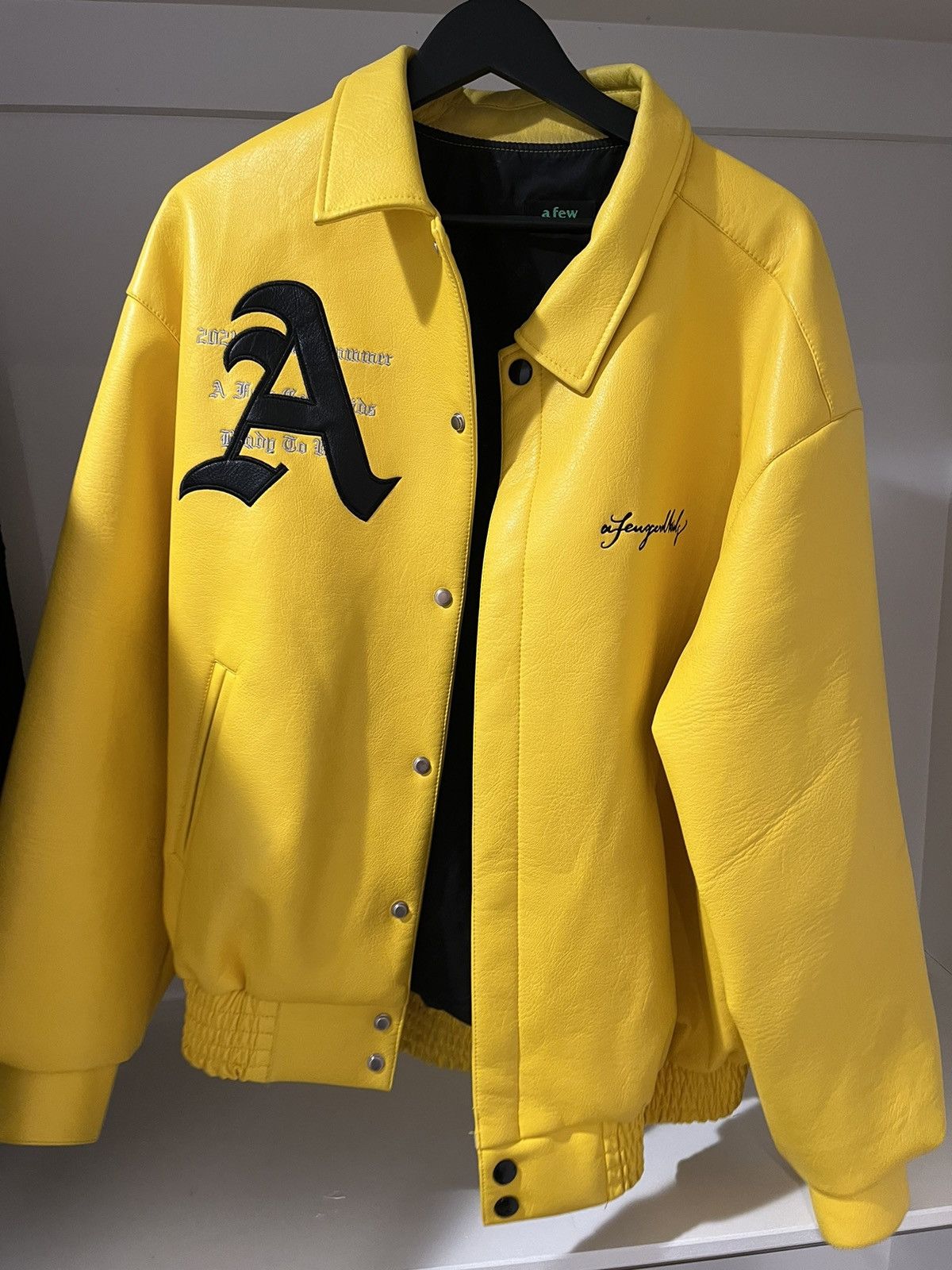 Don care Yellow leather jacket
