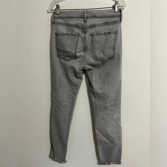 Agolde Agolde Grey Ripped Skinny Jeans Size 27" / US 4 / IT 40 - 2 Thumbnail