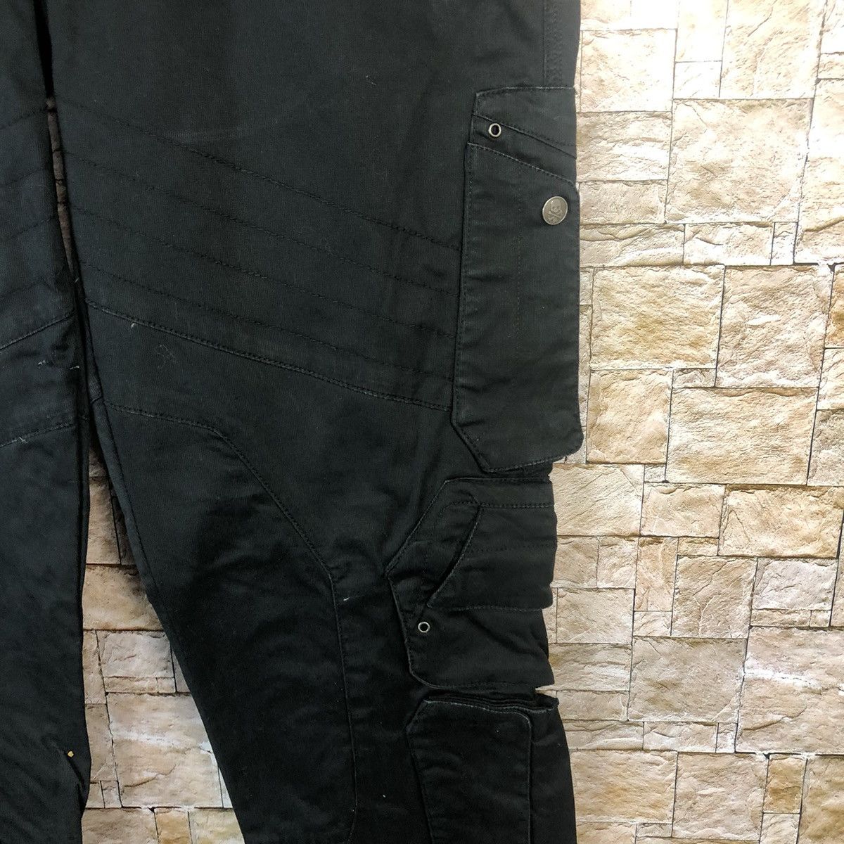 HYDROGEN DL Hydrogen H2J Black Cargo Multipocket Pants #A78 Size US 34 / EU 50 - 11 Thumbnail