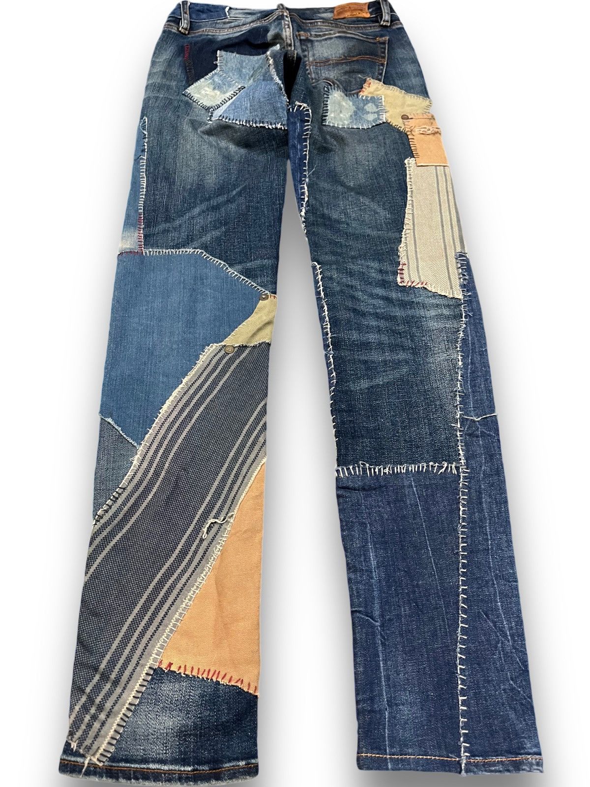 Denim & Supply Ralph Lauren × Ralph Lauren Vintage Denim Supply Ralph Lauren Indigo Patchwork Denim Size US 26 / EU 42 - 6 Thumbnail