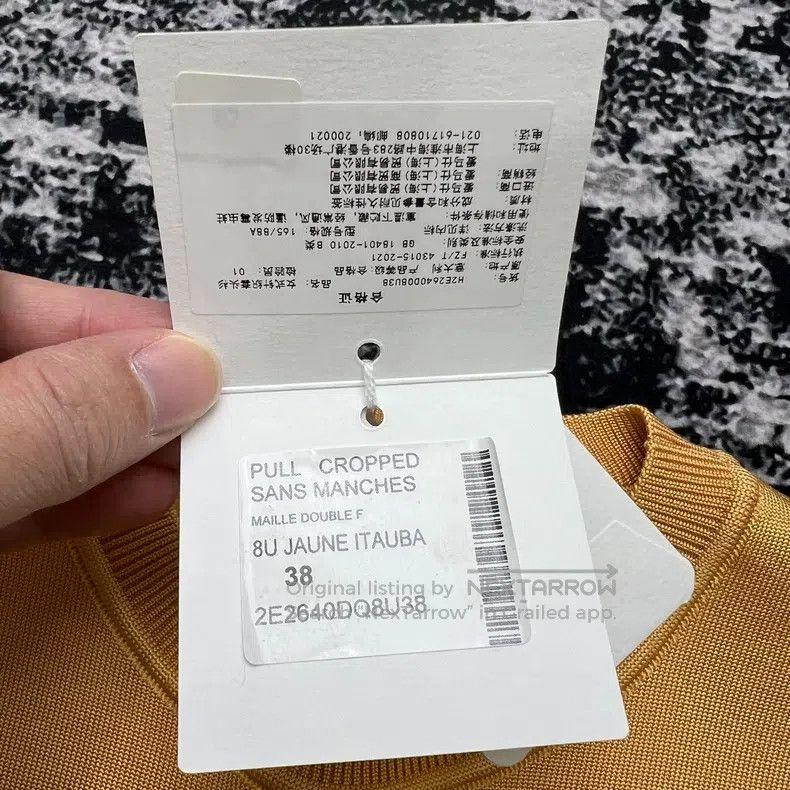 Hermes Hermes Orange Sleeveless Knit Top Vest Size XS / US 0-2 / IT 36-38 - 6 Thumbnail