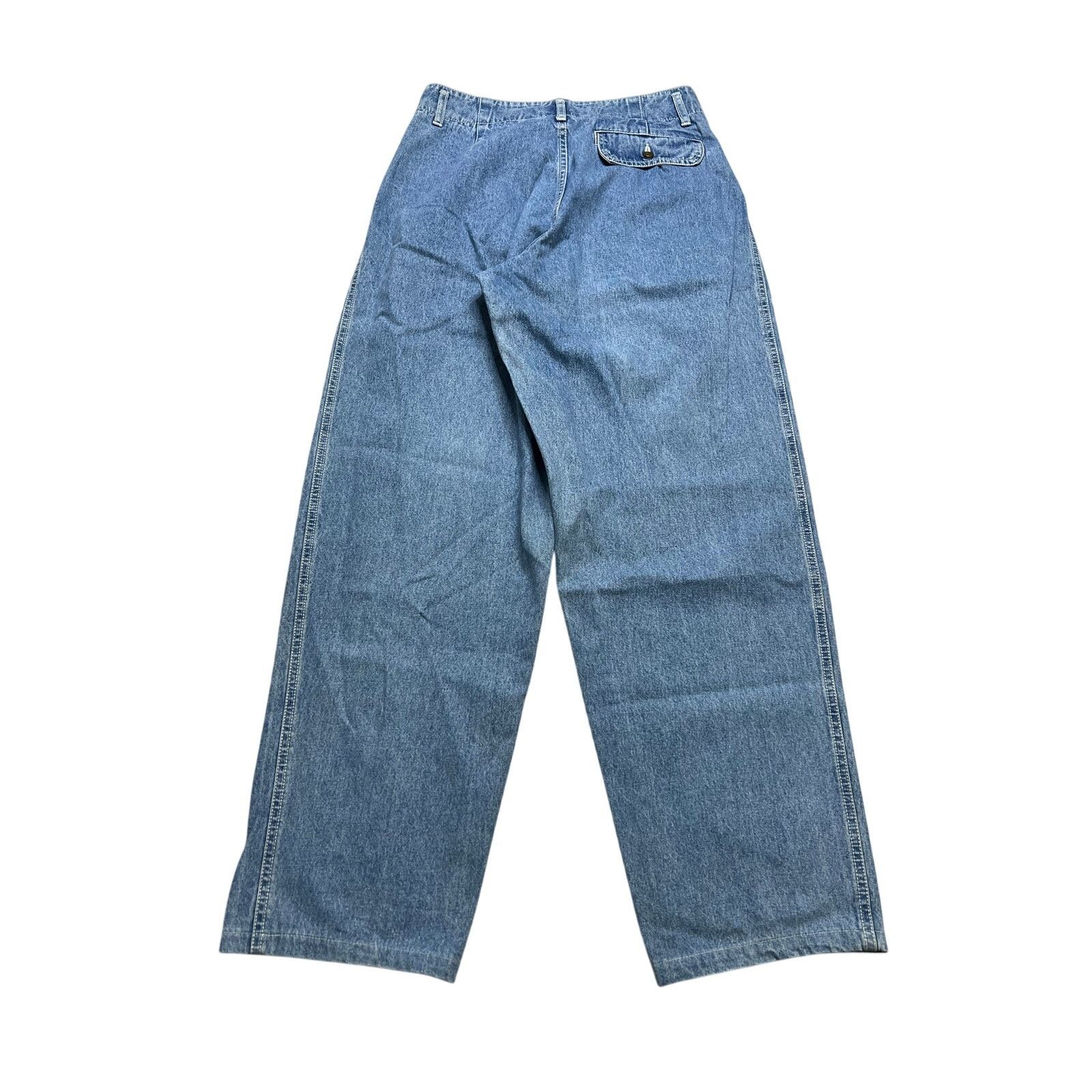 Vintage Vintage Lizwear Women’s Wide Leg Blue Denim Jeans Sz 10 Size 32" / US 10 / IT 46 - 2 Thumbnail