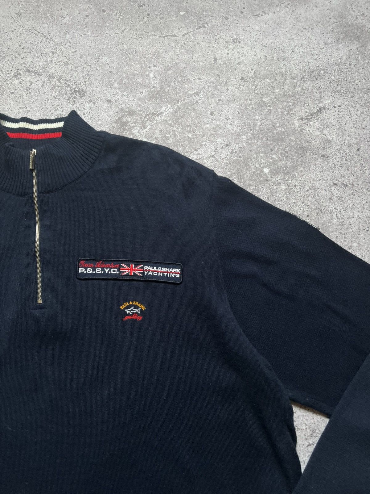 Paul & Shark Paul & Shark Premium 1/3 zip Cotton Sweater Size US XL / EU 56 / 4 - 5 Thumbnail