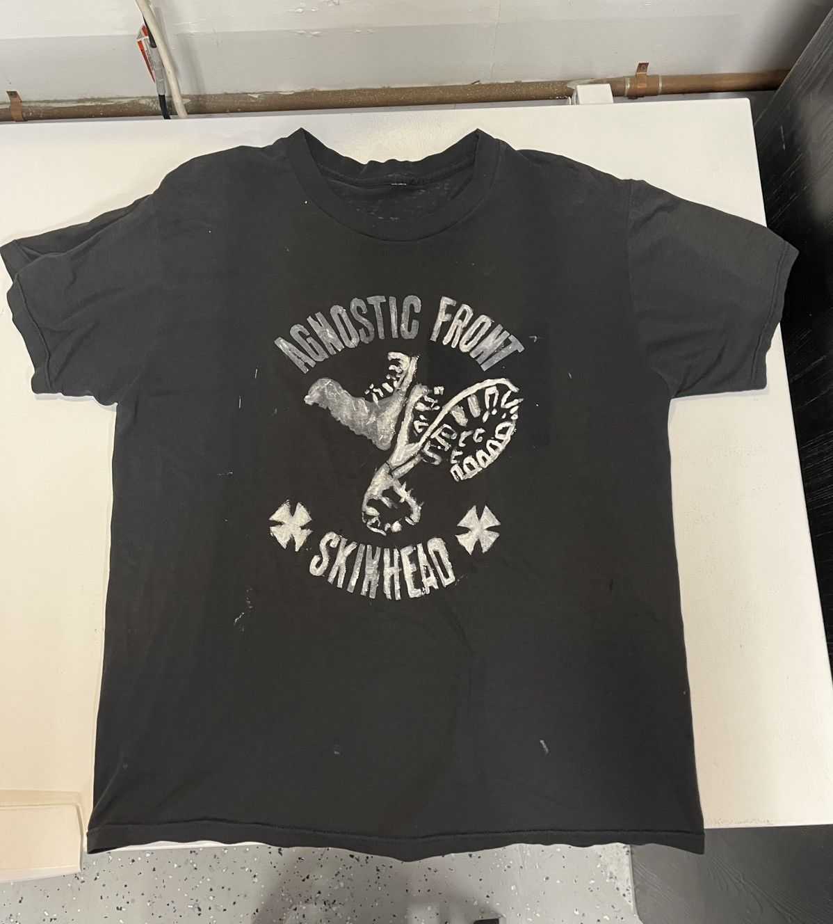 Vintage Vintage Hand Painted Agnostic Front Punk Shirt Size US M / EU 48-50 / 2 - 2 Thumbnail