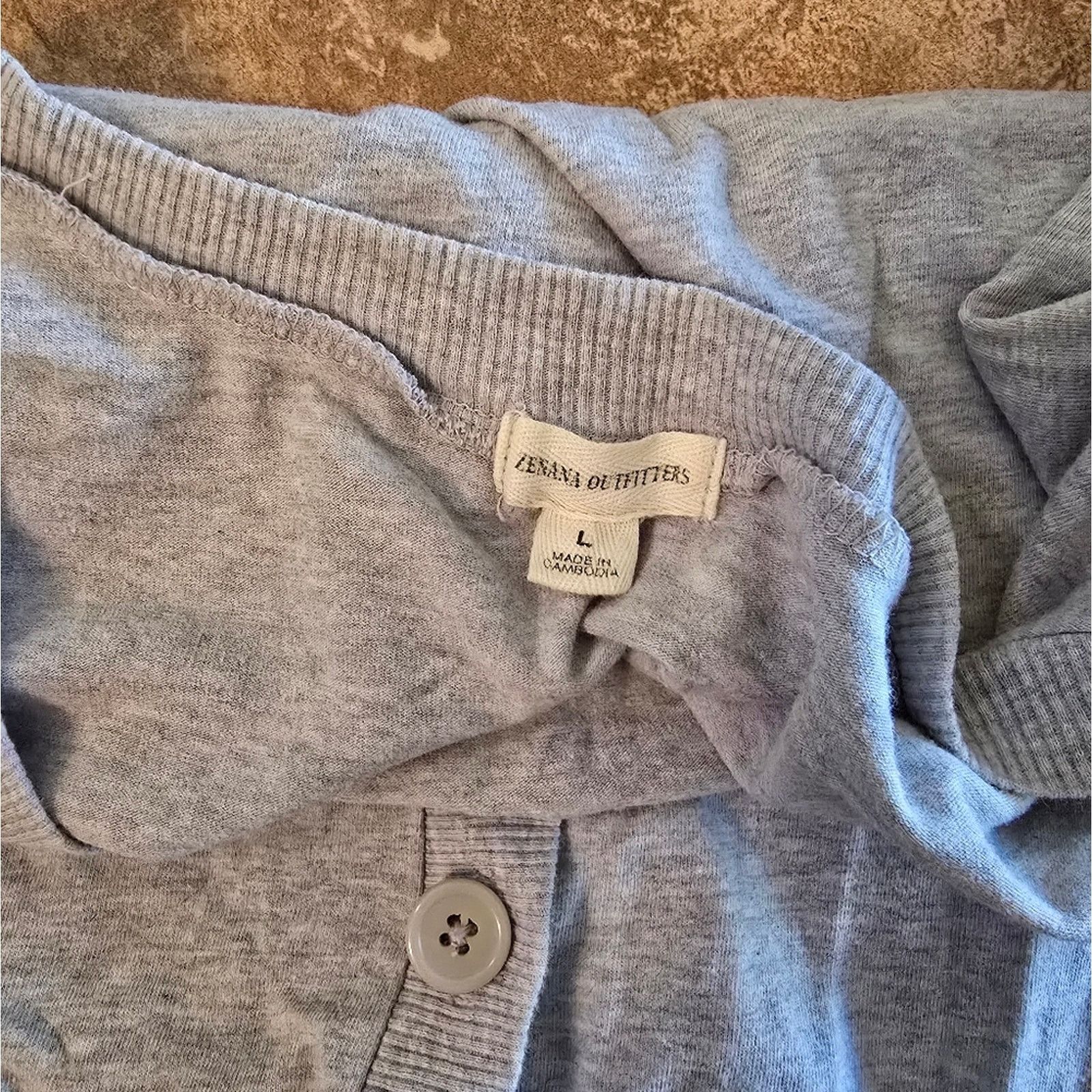 Other Light Grey | ZENANA OUTFITTERS | Button Down Cardigan Size L / US 10 / IT 46 - 3 Thumbnail