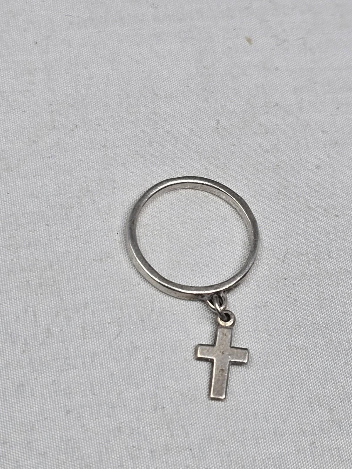 Other James Avery Retired Cross Dangle Ring Sterling Size 5 Size ONE SIZE - 1 Thumbnail