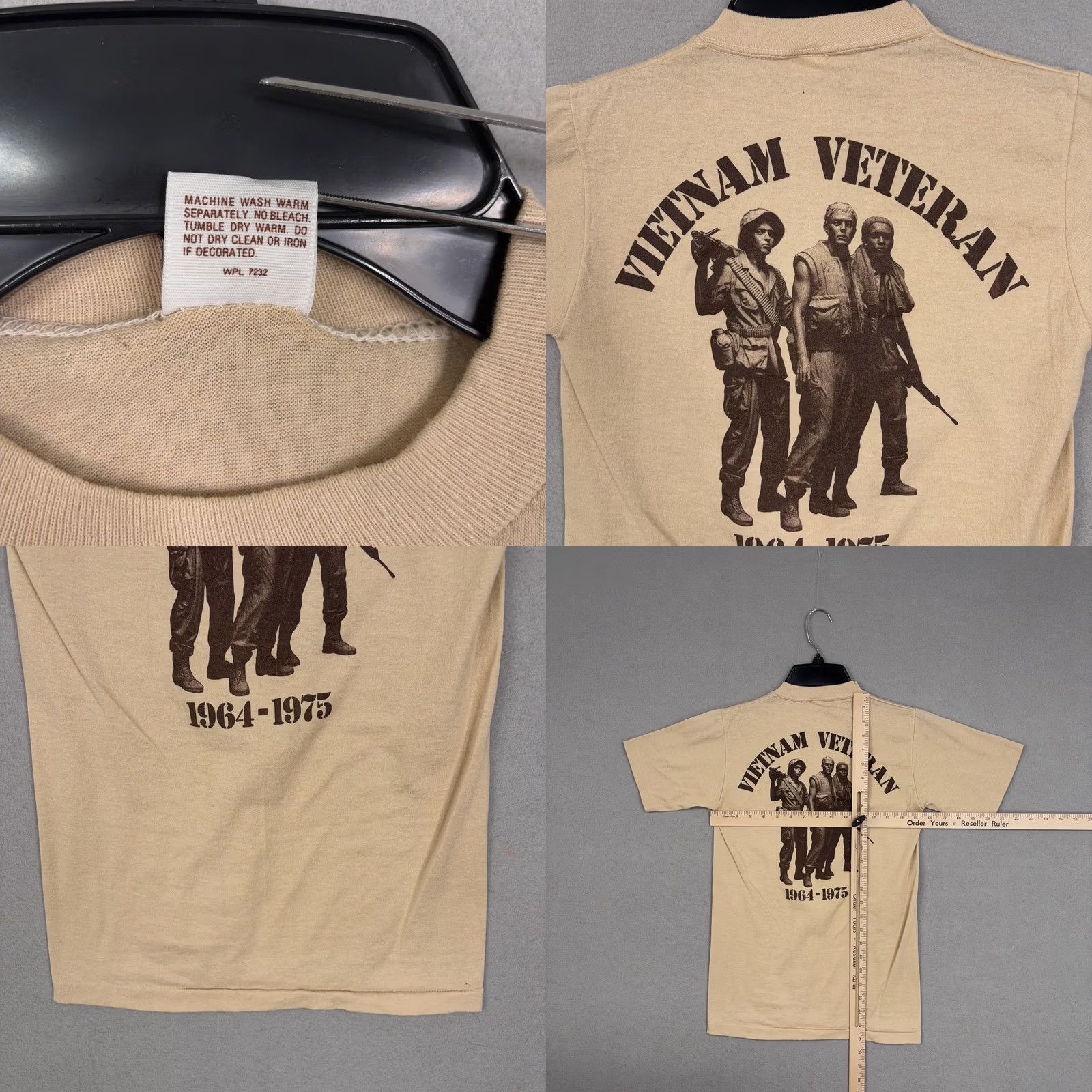 Vintage Vintage Vietnam Veteran Shirt Small Single Stitch Vet Center Jacksonville 70s Shirt Mens S Beige USA Military Vintage 70s Vet Center Jacksonville USA Size US S / EU 44-46 / 1 - 8 Thumbnail
