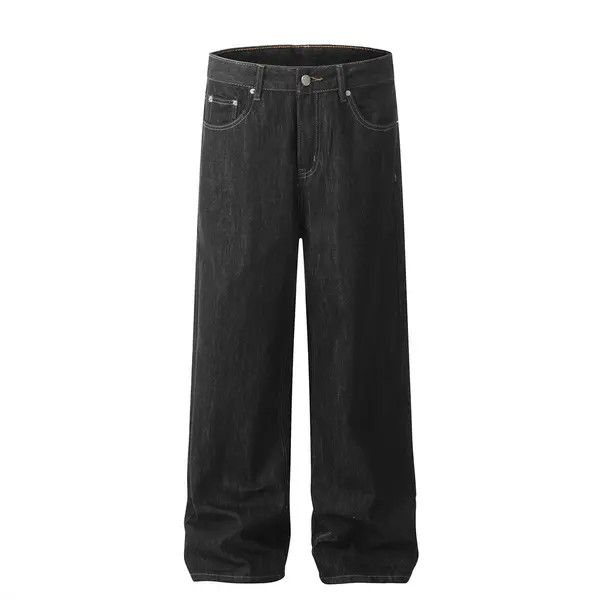 Japanese Brand VIBE Men's simple and versatile casual straight-leg jeans Size US 34 / EU 50 - 1 Thumbnail