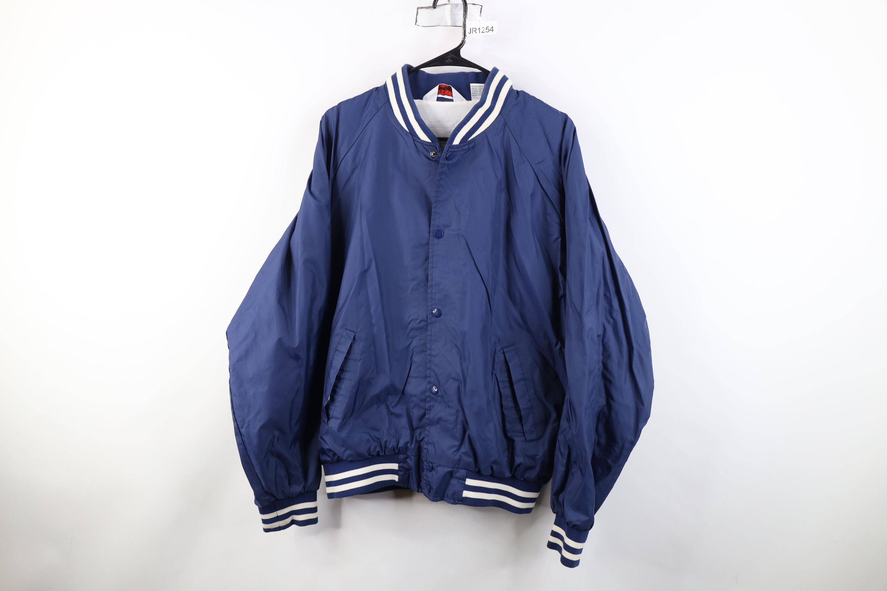 Vintage Vintage 70s 80s Streetwear Windbreaker Bomber Jacket Bleu Size US XL / EU 56 / 4 - 1 Thumbnail