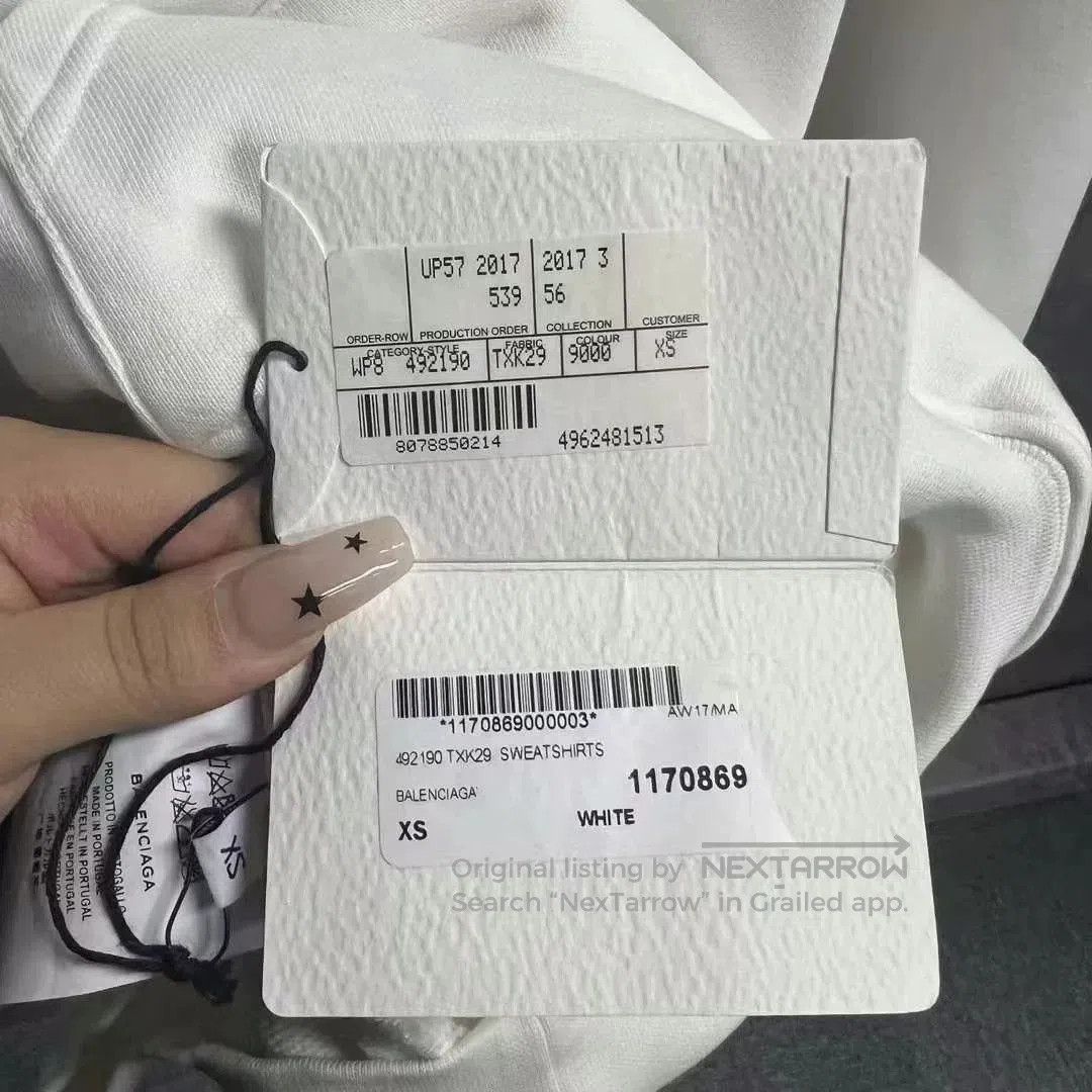Balenciaga Balenciaga White Logo Print Hoodie. Size US XS / EU 42 / 0 - 4 Thumbnail