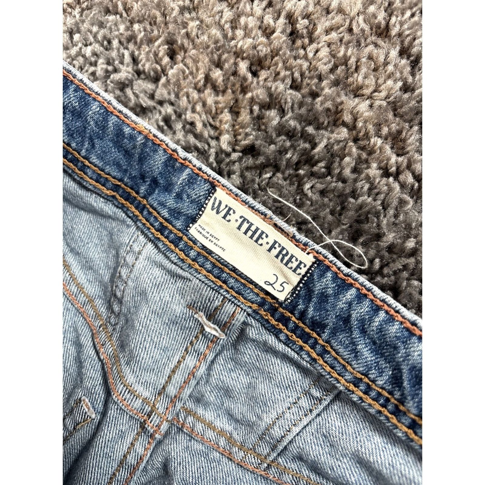 Free People Free People We The Free Ava High Rise Bootcut Jeans Womens 25x29 Blue Denim 100% Cotton Regular Fit Front Pockets Modern Bohemian - (adult) Womens Size 42" / US 20 - 6 Thumbnail