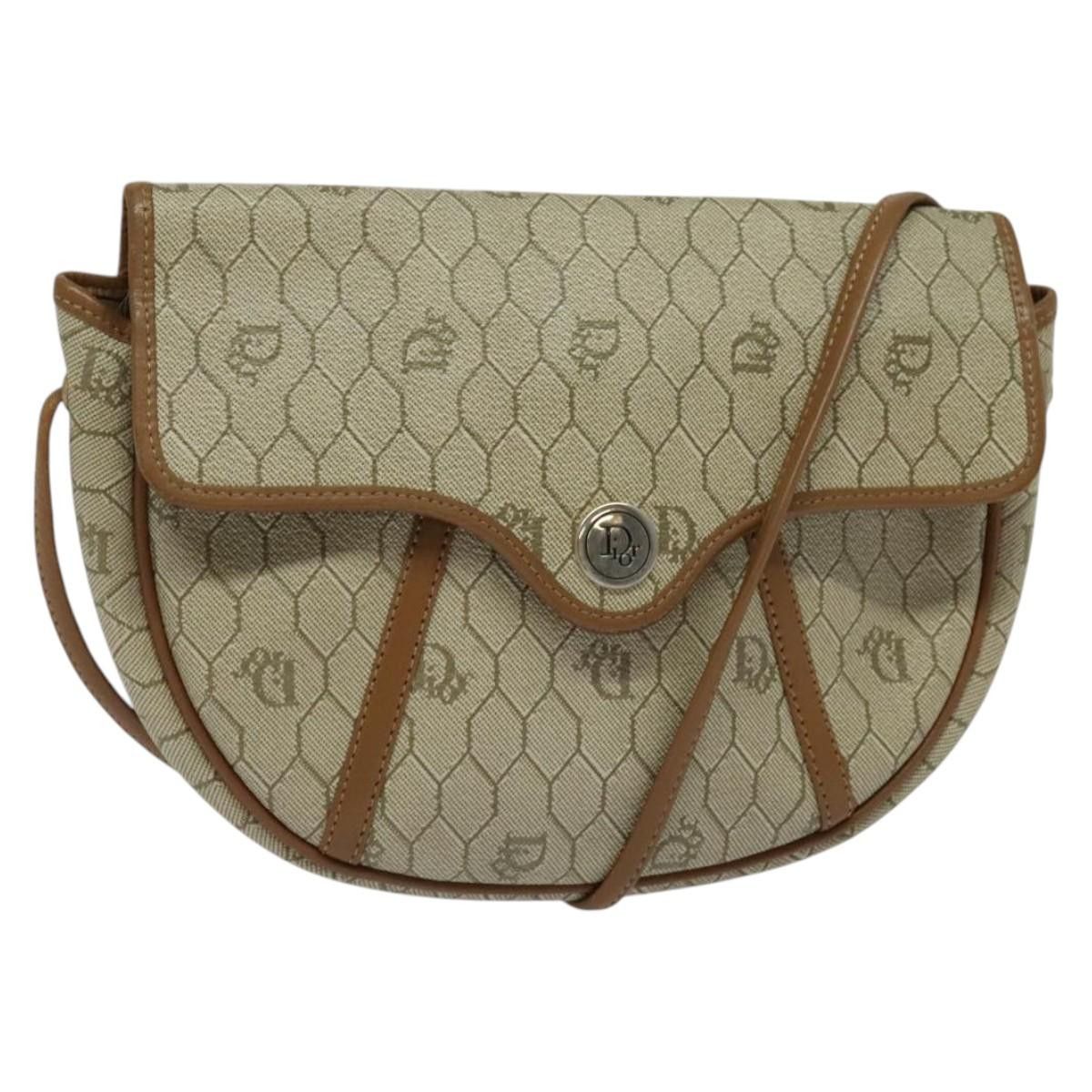 Dior DIOR Honeycomb Canvas Shoulder Bag Pvc Beige Gold Size ONE SIZE - 1 Thumbnail
