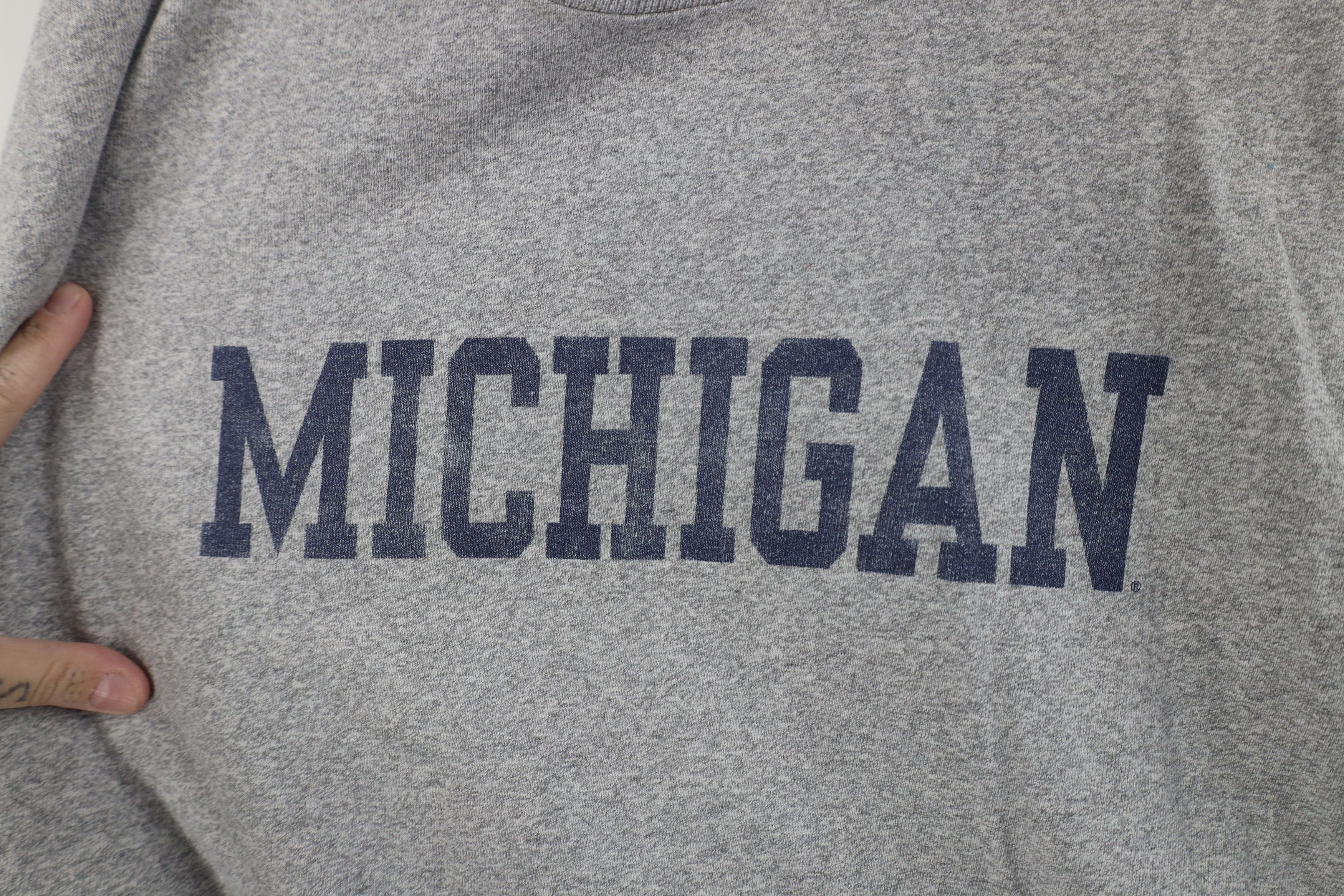 Vintage Vintage 90s Spell University of Michigan T-Shirt Gray USA Size US XL / EU 56 / 4 - 5 Thumbnail