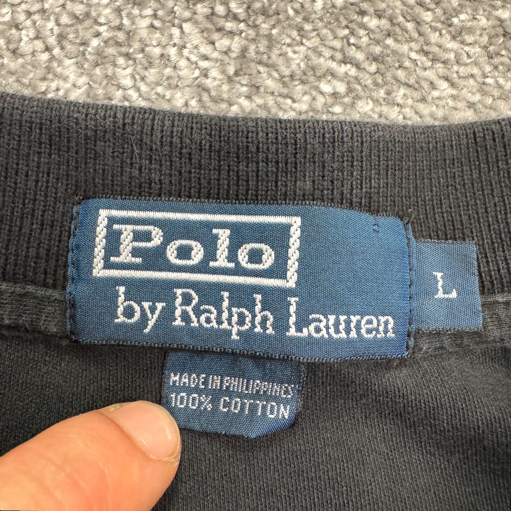 Polo Ralph Lauren VINTAGE Polo Ralph Lauren Polo Shirt Mens Large Black 100% Cotton Short Sleeve - Regular Fit, 48 Chest, 90s Classic Outdoor Sports Shirt Mens Size US L / EU 52-54 / 3 - 6 Thumbnail