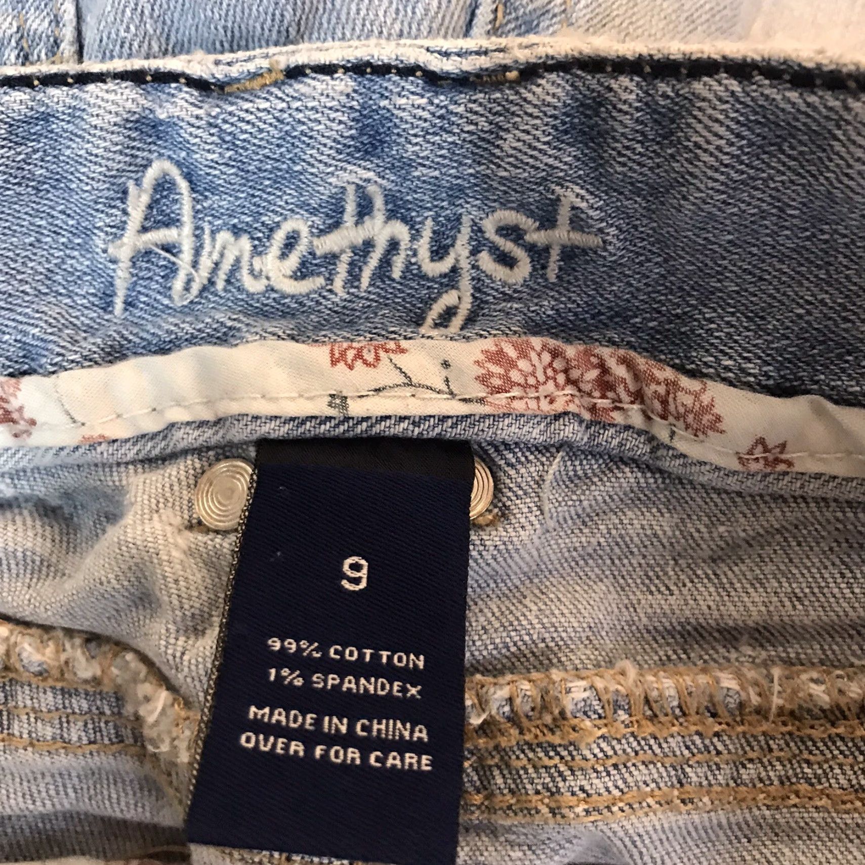 Vintage VINTAGE Amethyst Women Jeans Flared Distressed Low-Rise Juniors Size 9 Blue Size 30" / US 8 / IT 44 - 7 Thumbnail