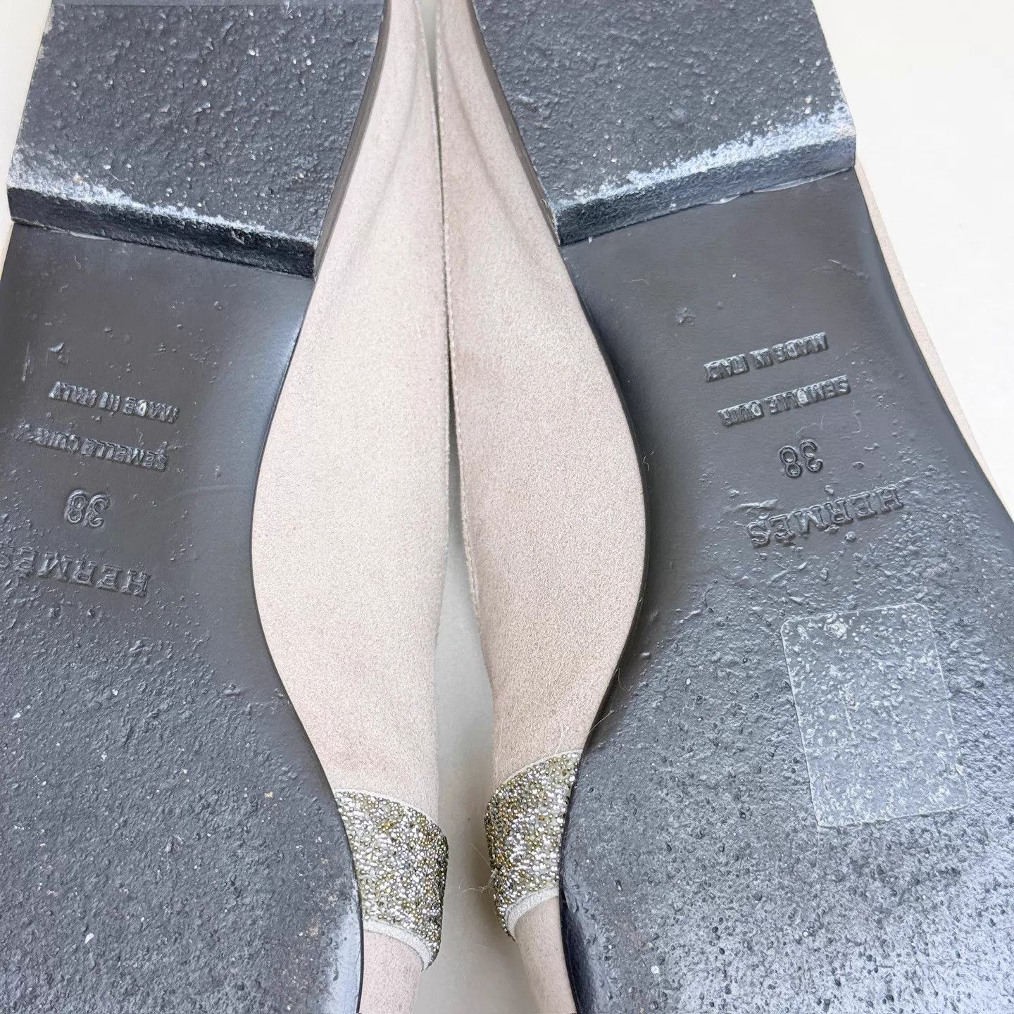 Hermes Hermes Women's Silver Pink H Mule 38 99 New Size US 7.5 / IT 37.5 - 7 Thumbnail