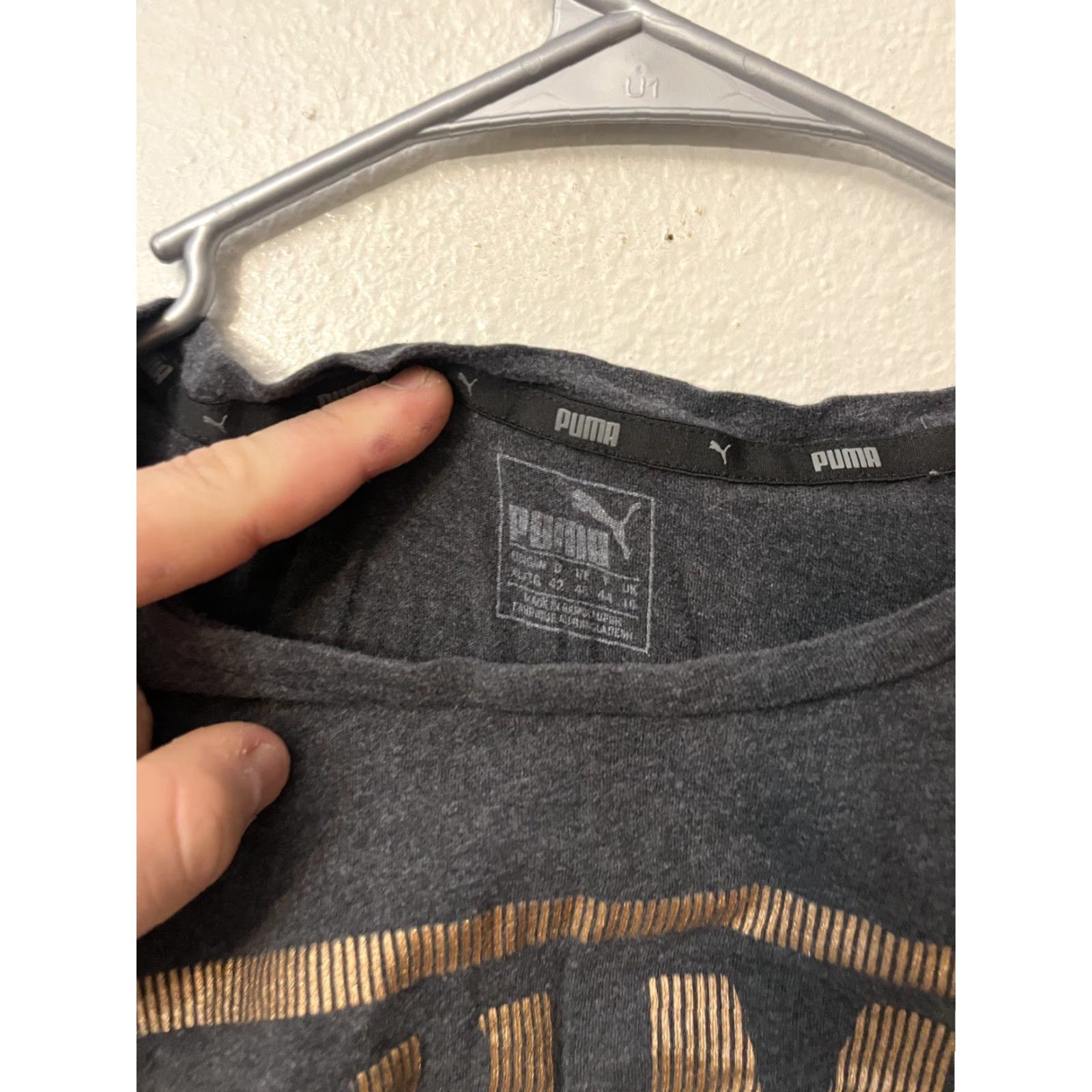 Puma Puma Women's Short Sleeve T-Shirt Gray Logo XL Size Logo Logo Size XL / US 12-14 / IT 48-50 - 2 Thumbnail