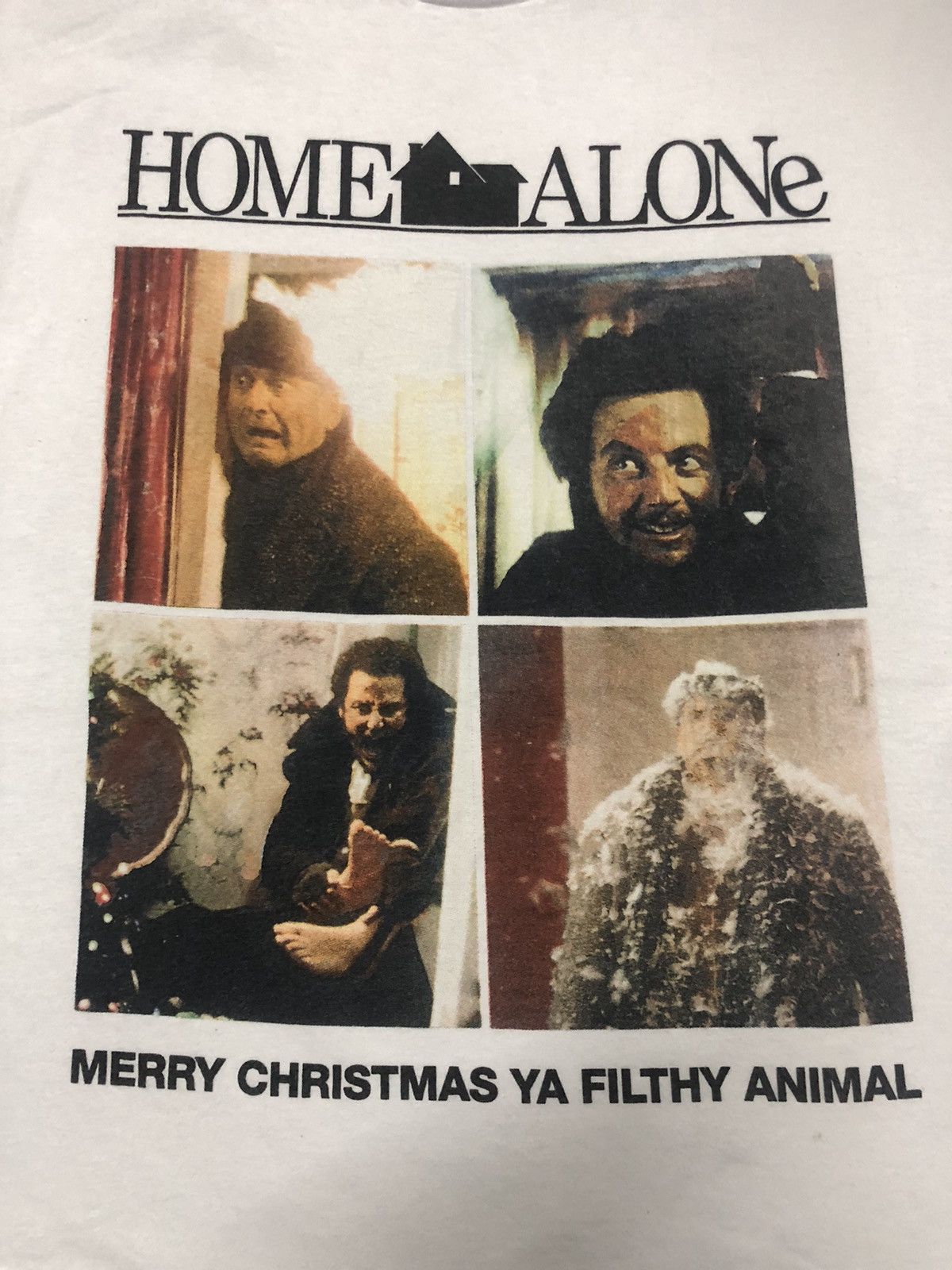 Vintage Home Alone Movie Promo Tshirt Size US XL / EU 56 / 4 - 6 Thumbnail