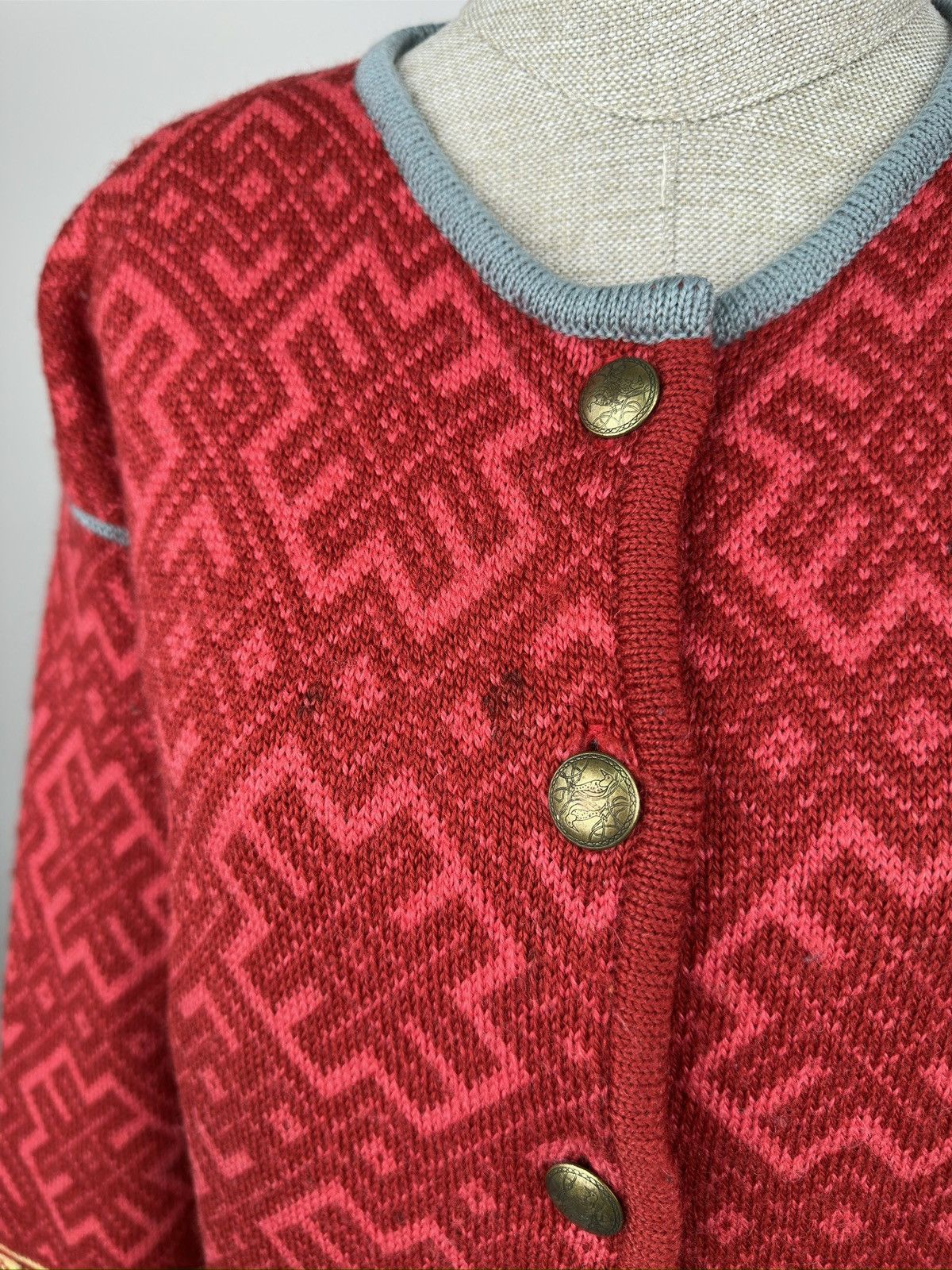 Other OLEANA 100% WOOL TRADITIONAL NORWEGIAN CARDIGAN SWEATER Size M / US 6-8 / IT 42-44 - 13 Thumbnail