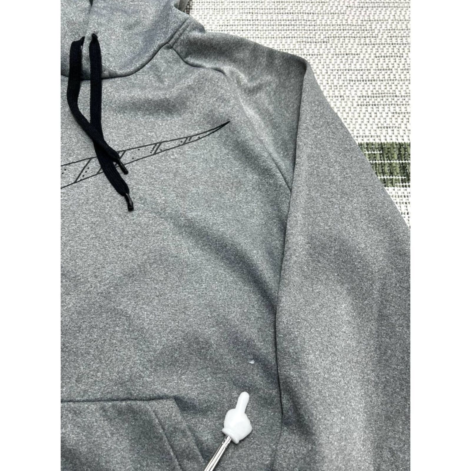 Nike Nike Hoodie Mens Medium Gray Dri Fit Heathered Fleece Lined Swoosh Logo Training Size US M / EU 48-50 / 2 - 4 Thumbnail