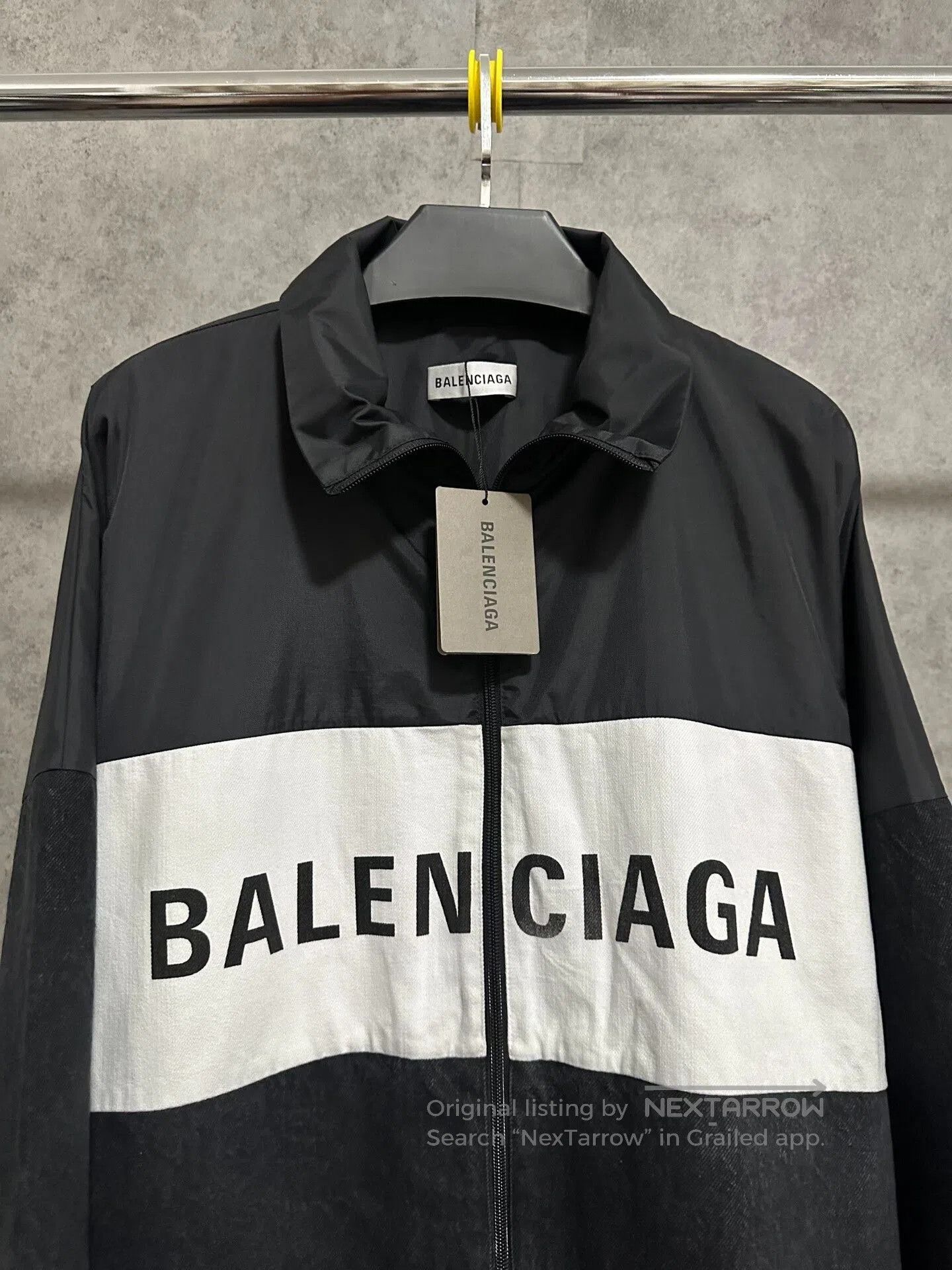 Balenciaga balenciaga black nylon jacket with logo. Size US M / EU 48-50 / 2 - 2 Thumbnail