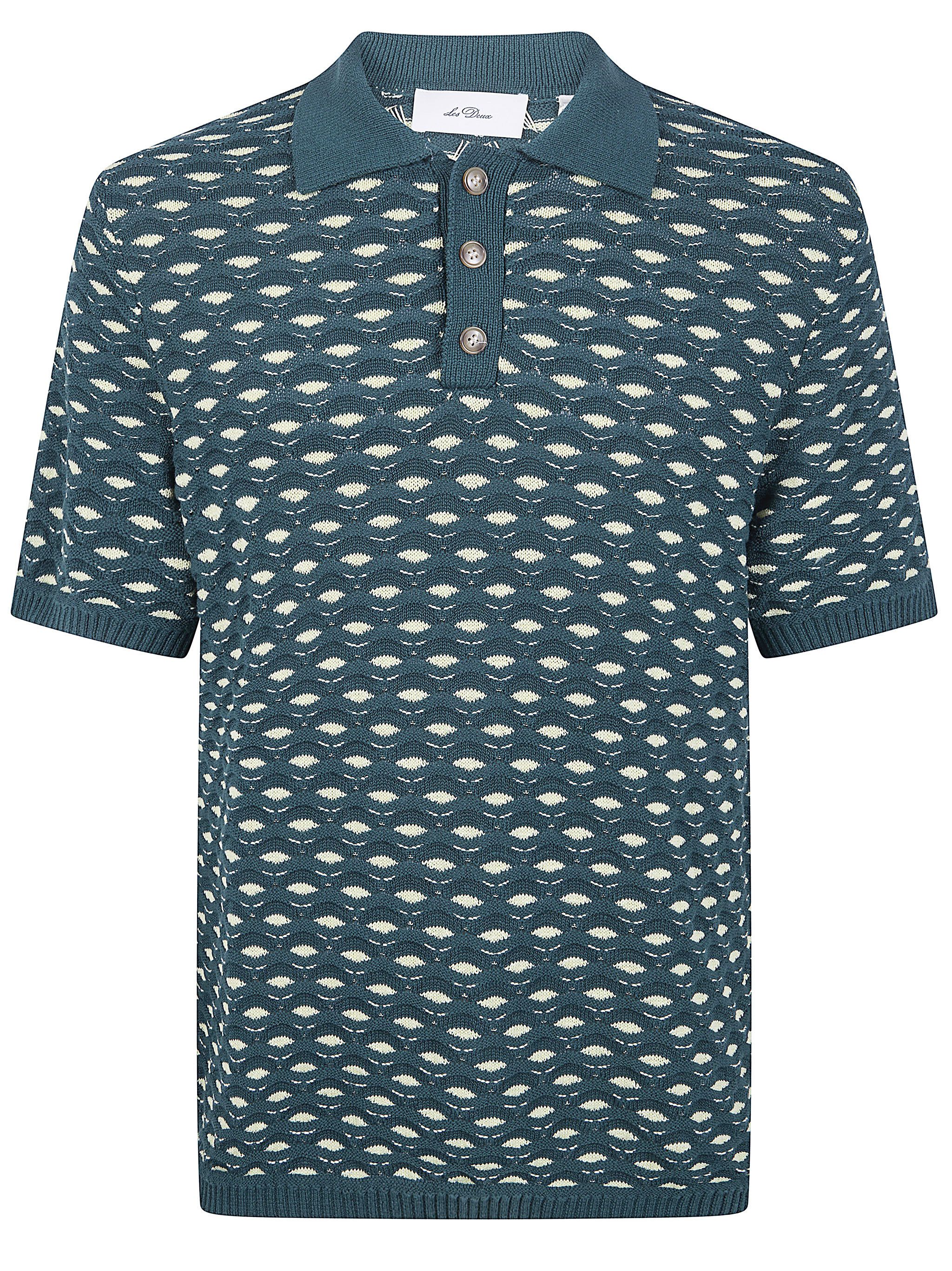 Les Deux "ESMAY" SHELL KNITTED POLO SHIRT Size US XL / EU 56 / 4 - 1 Thumbnail