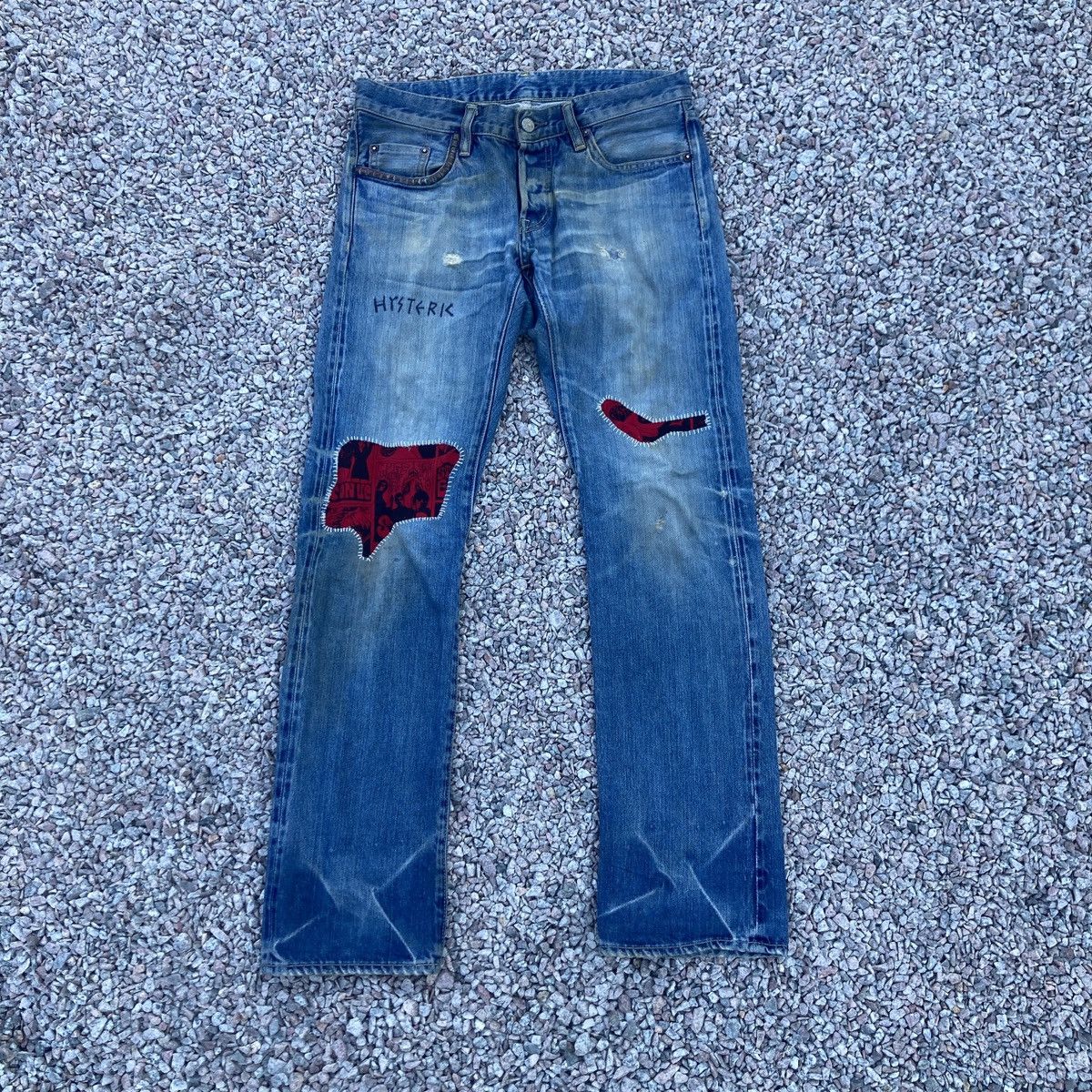 Hysteric Glamour × Seditionaries DISTRESSED HYSTERIC GLAMOUR SELVEGDE JEANS Size US 29 - 1 Thumbnail