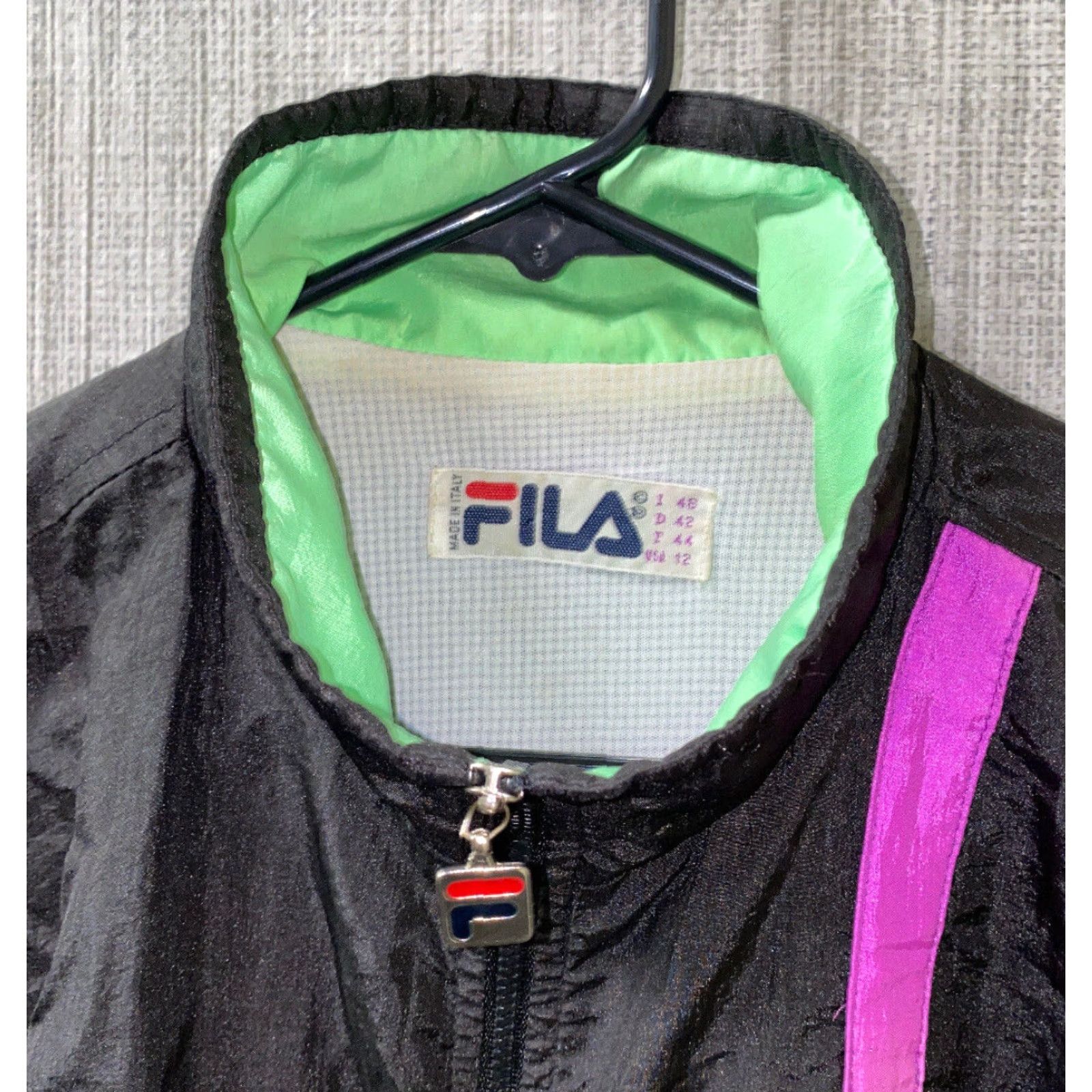 Fila VINTAGE FILA Women's Full Zip Jacket Size 12 Black Nylon Casual Italy Size XL / US 12-14 / IT 48-50 - 3 Thumbnail