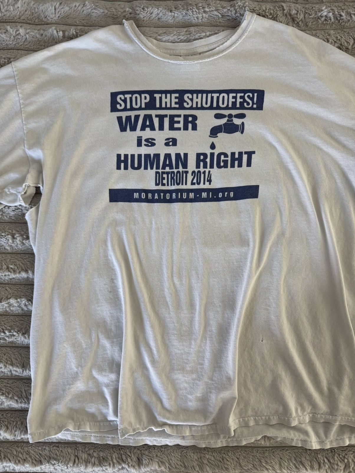 Vintage detroit thrashed human rights stop ERD distressed oversized Size US XXL / EU 58 / 5 - 21 Thumbnail